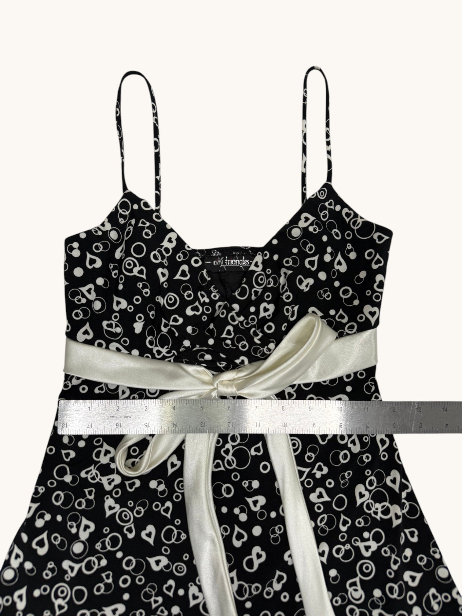 90s City Triangles Black Floral Dress