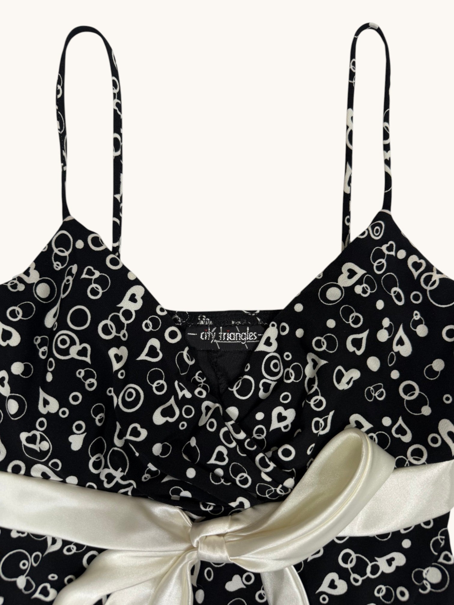 90s City Triangles Black Floral Dress