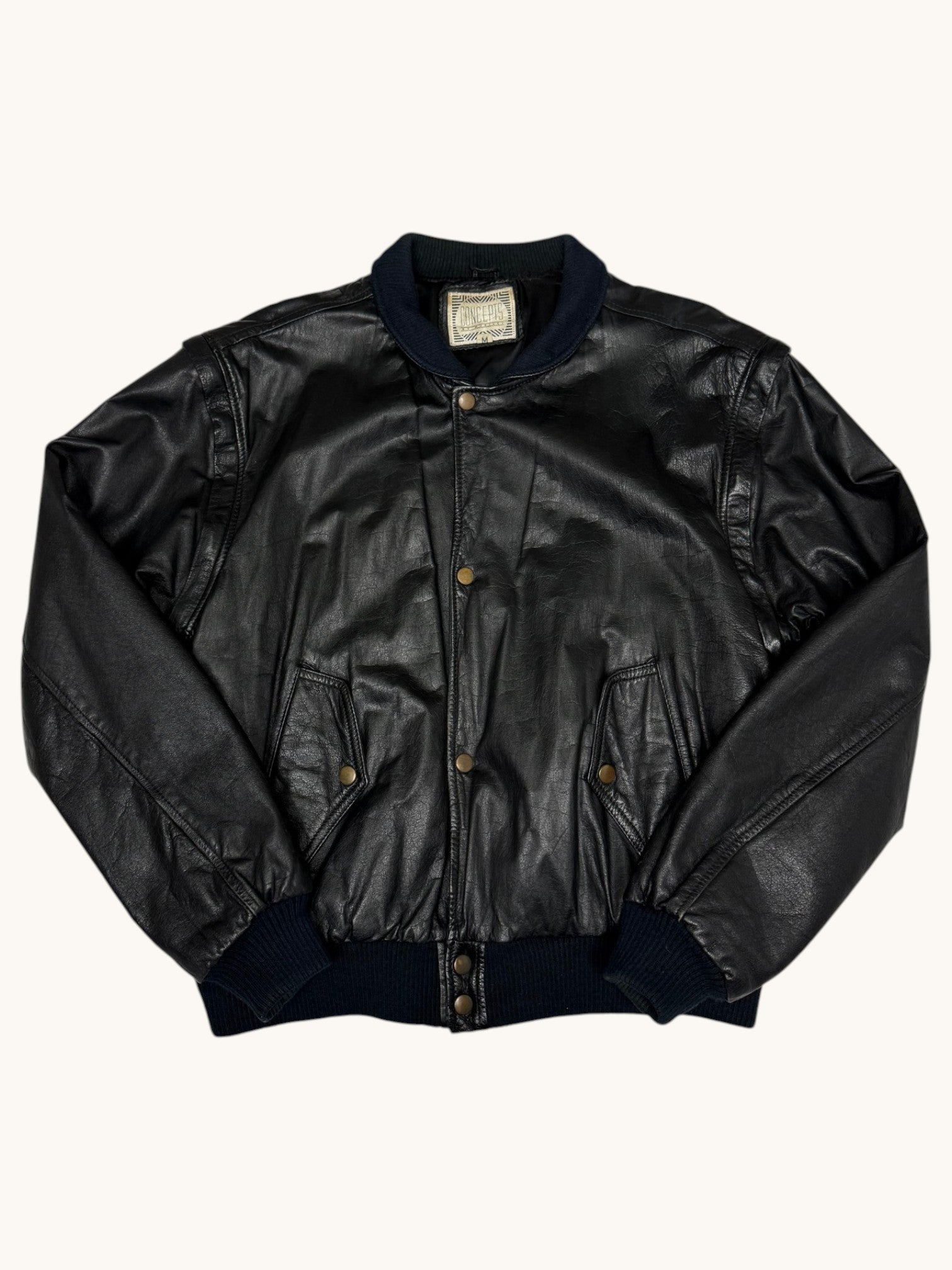 90s Concepts by Moricci Black Leather Jacket - M