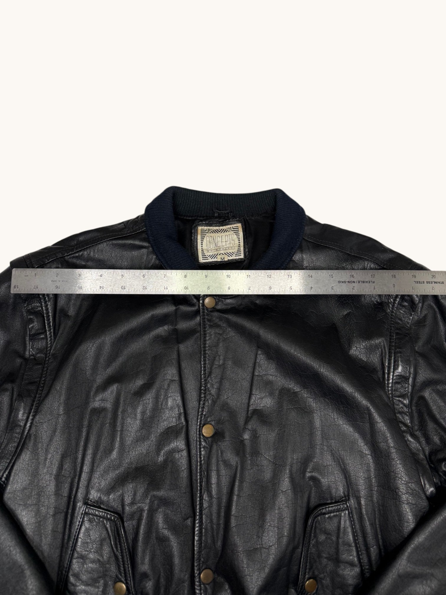 90s Concepts by Moricci Black Leather Jacket - M