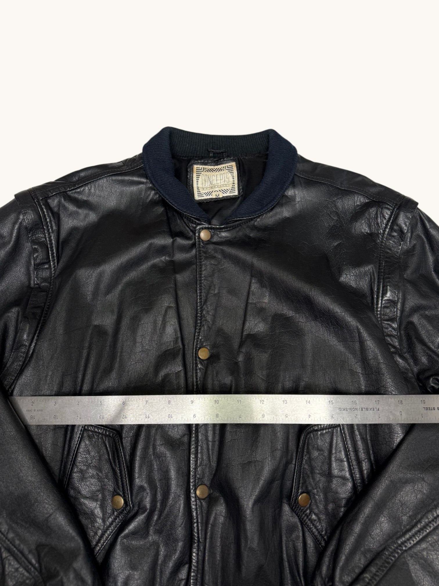 90s Concepts by Moricci Black Leather Jacket - M