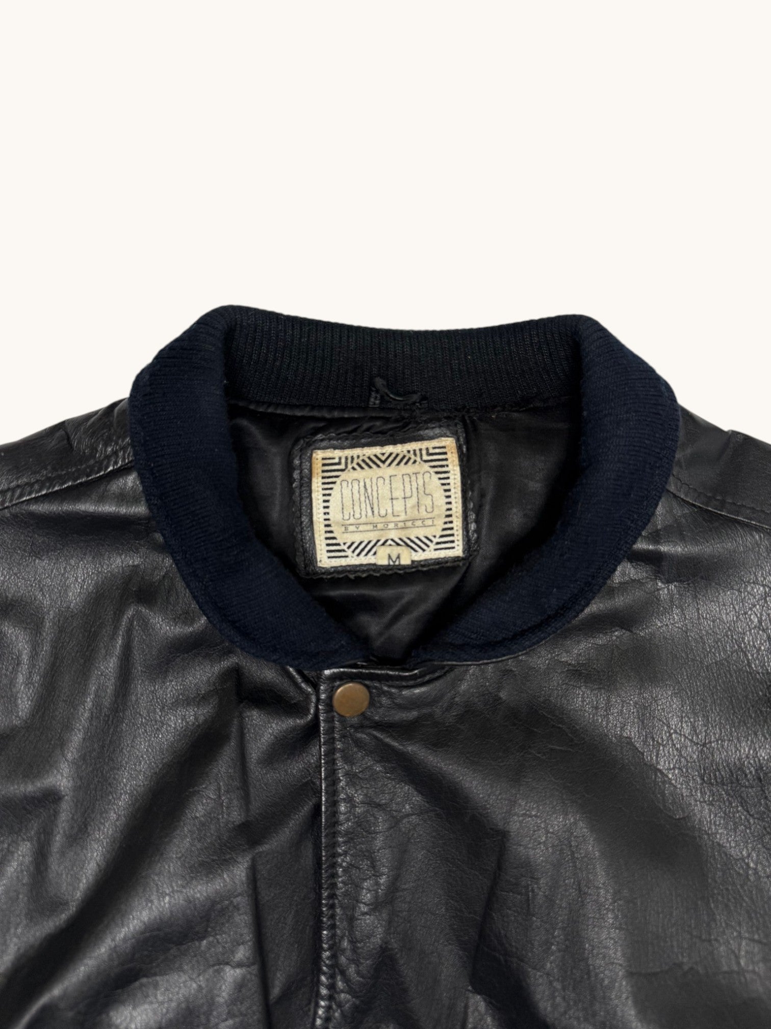 90s Concepts by Moricci Black Leather Jacket - M