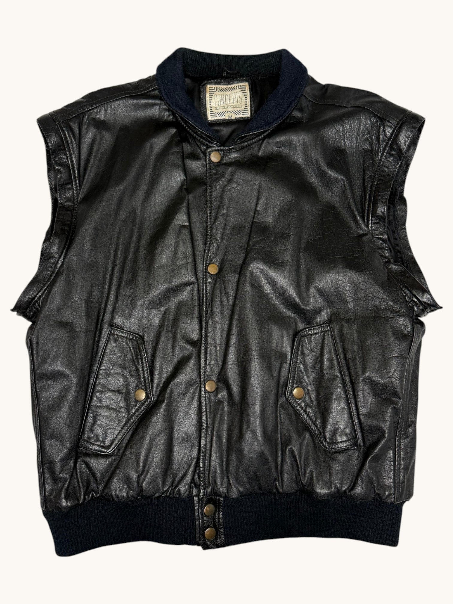 90s Concepts by Moricci Black Leather Jacket - M