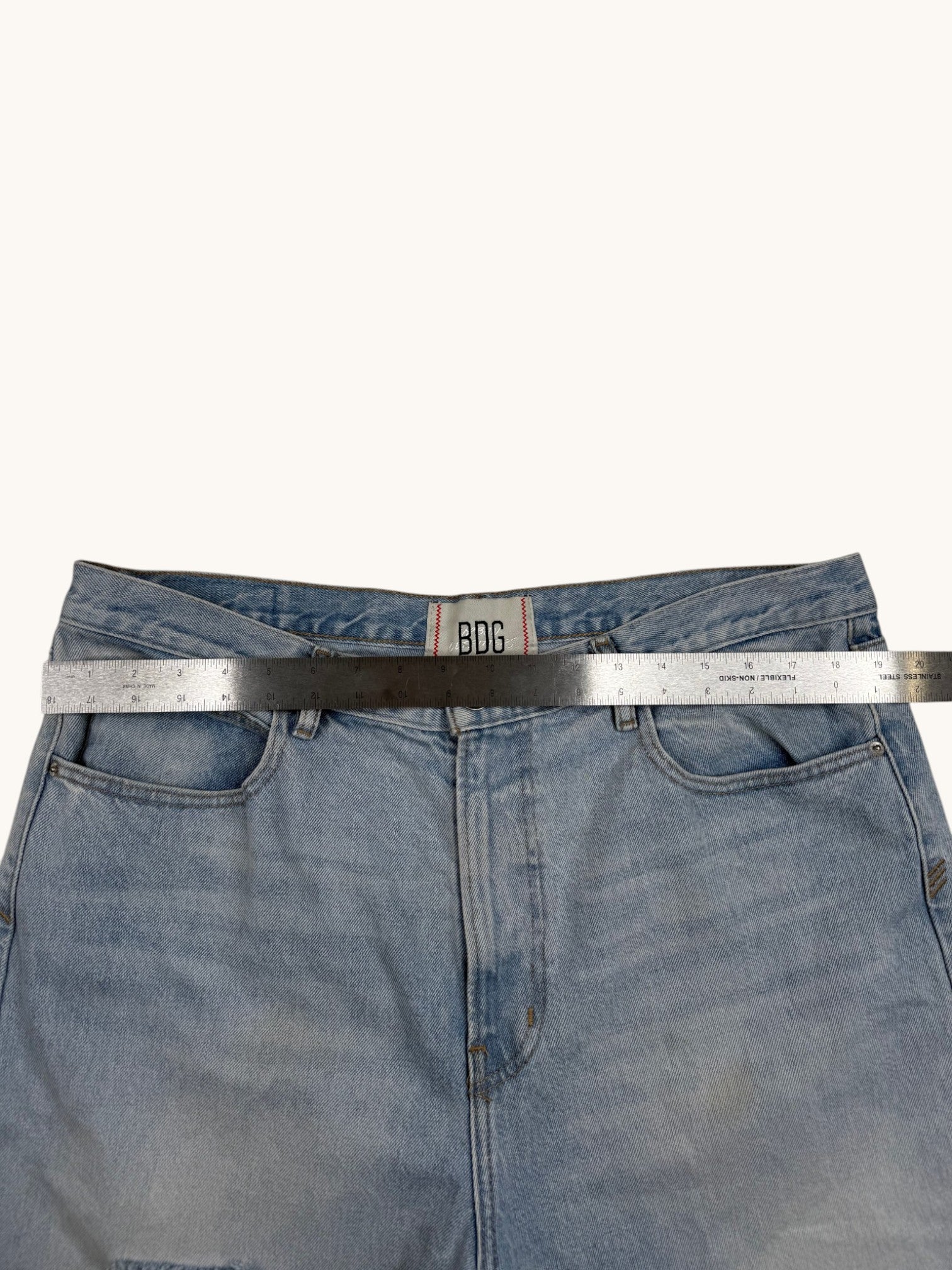 00s BDG Blue Denim Shorts - 36/32