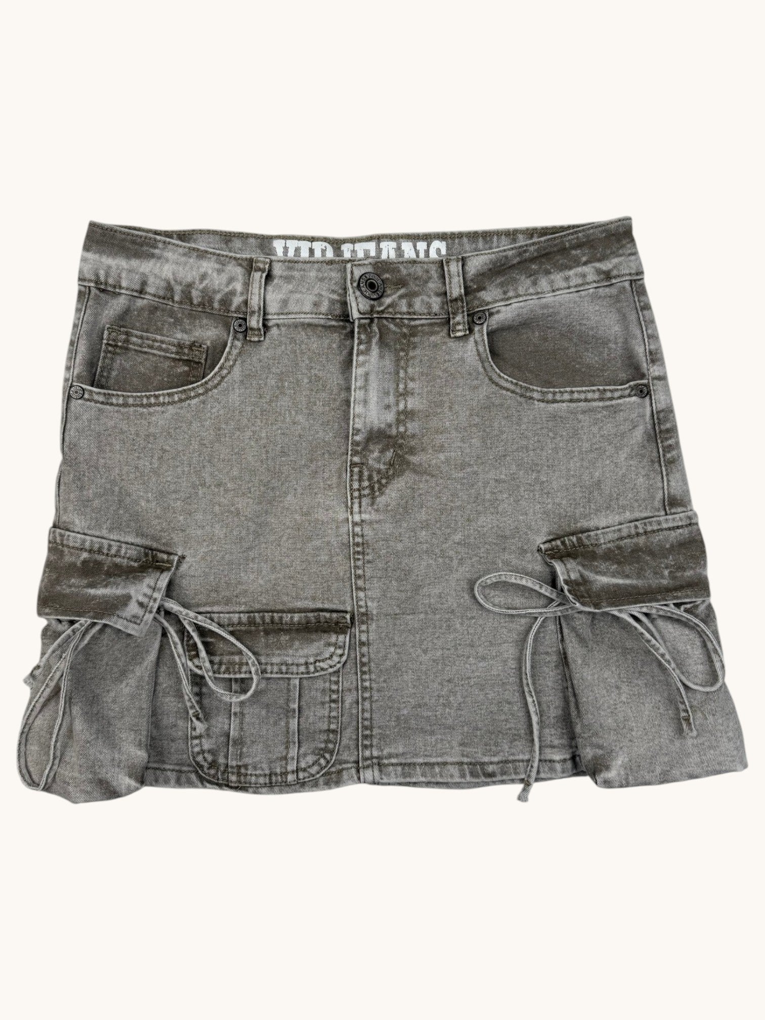 90s V.I.P. Jeans Gray Denim Skirt - L