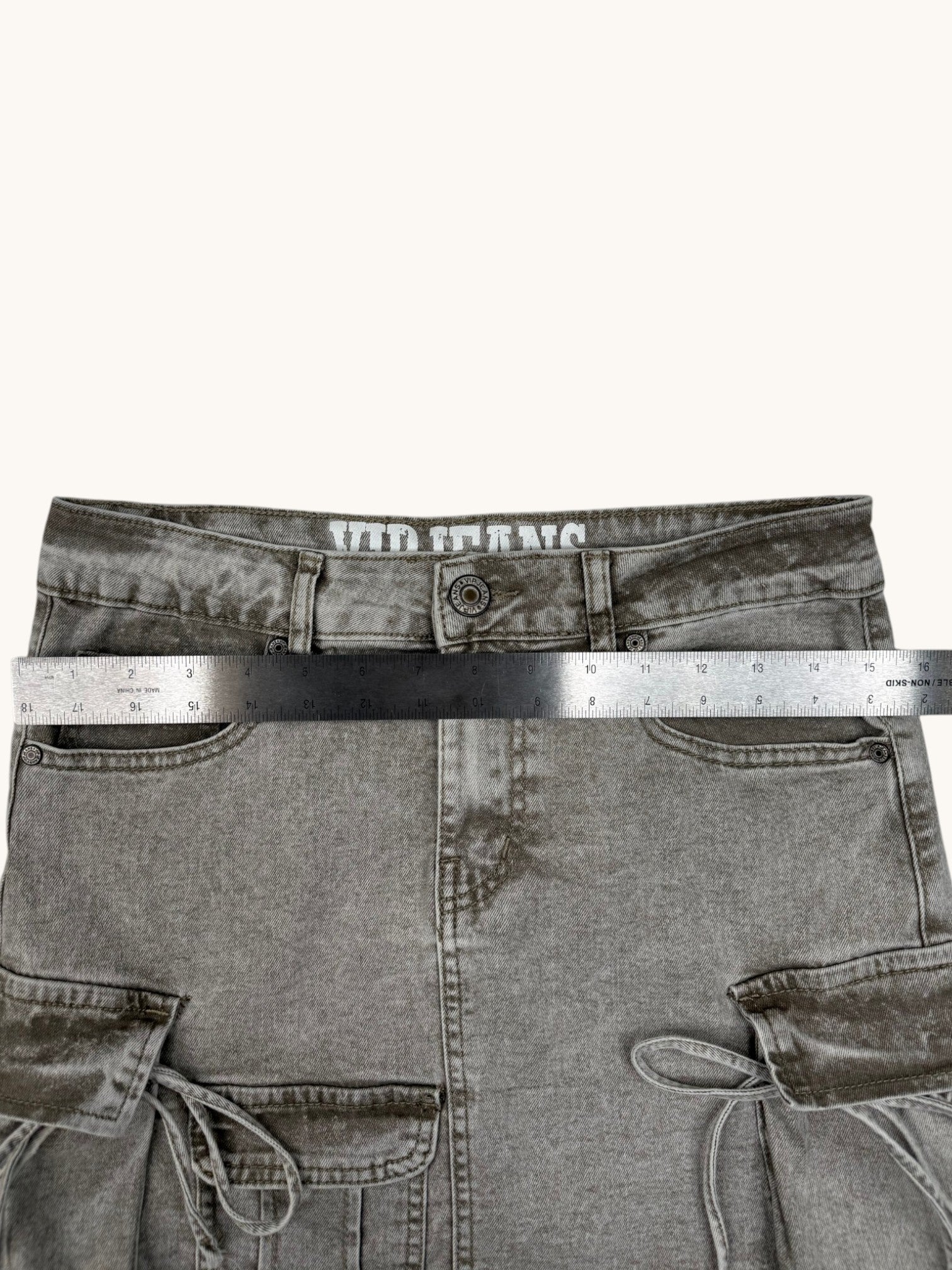 90s V.I.P. Jeans Gray Denim Skirt - L