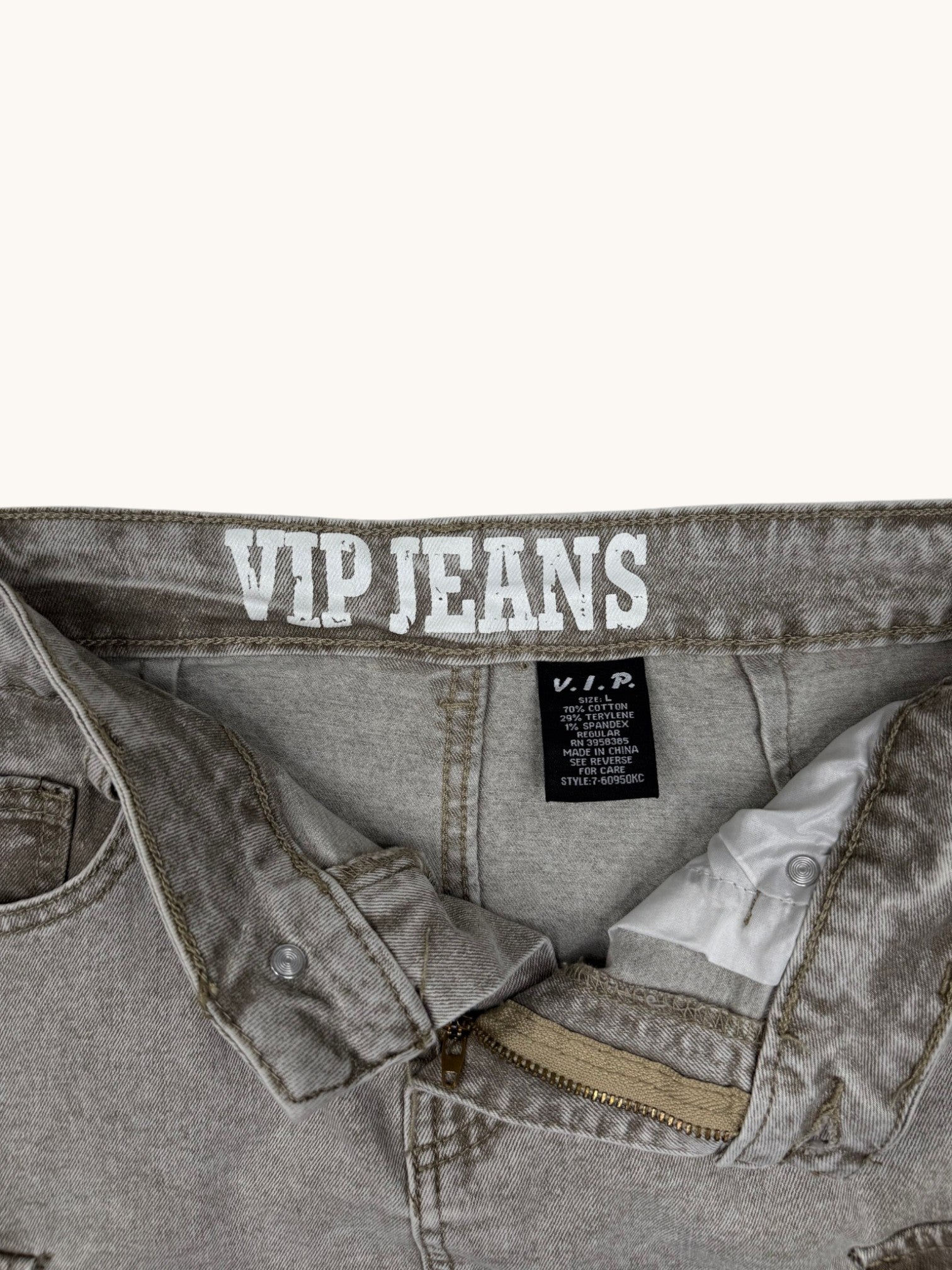 90s V.I.P. Jeans Gray Denim Skirt - L