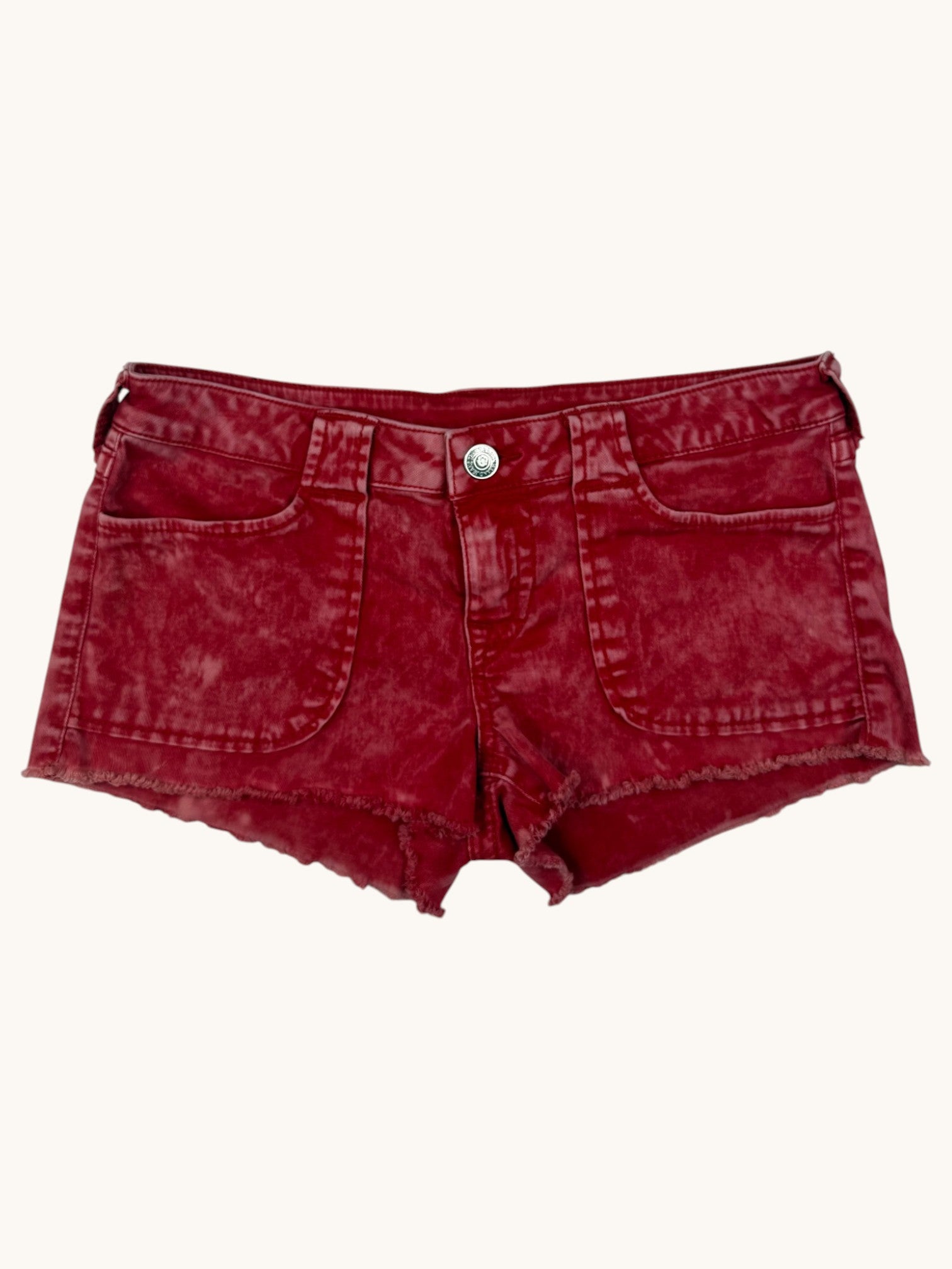 00s True Religion Red Denim Shorts - 31