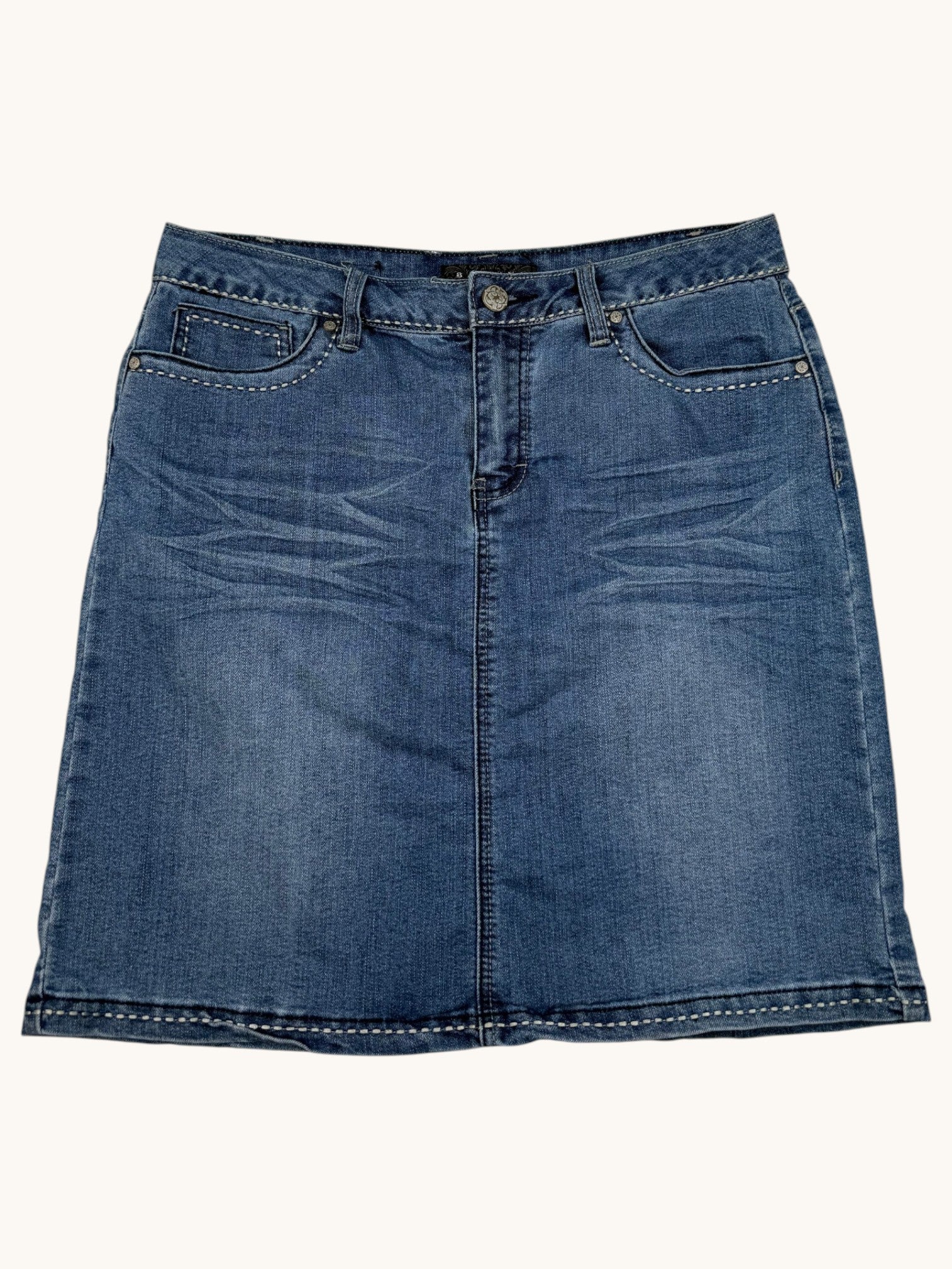 90s Baccini Blue Denim Skirt - 10