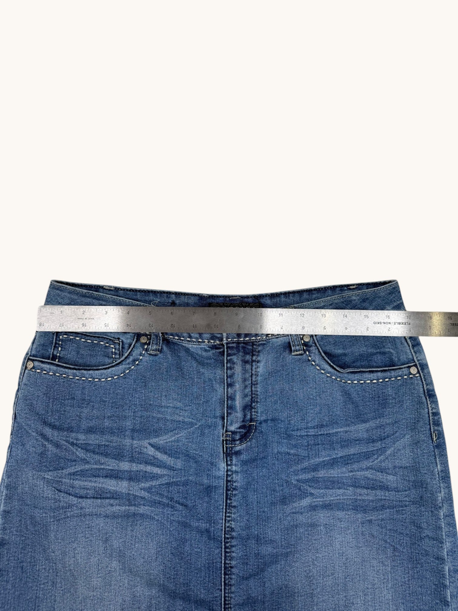90s Baccini Blue Denim Skirt - 10