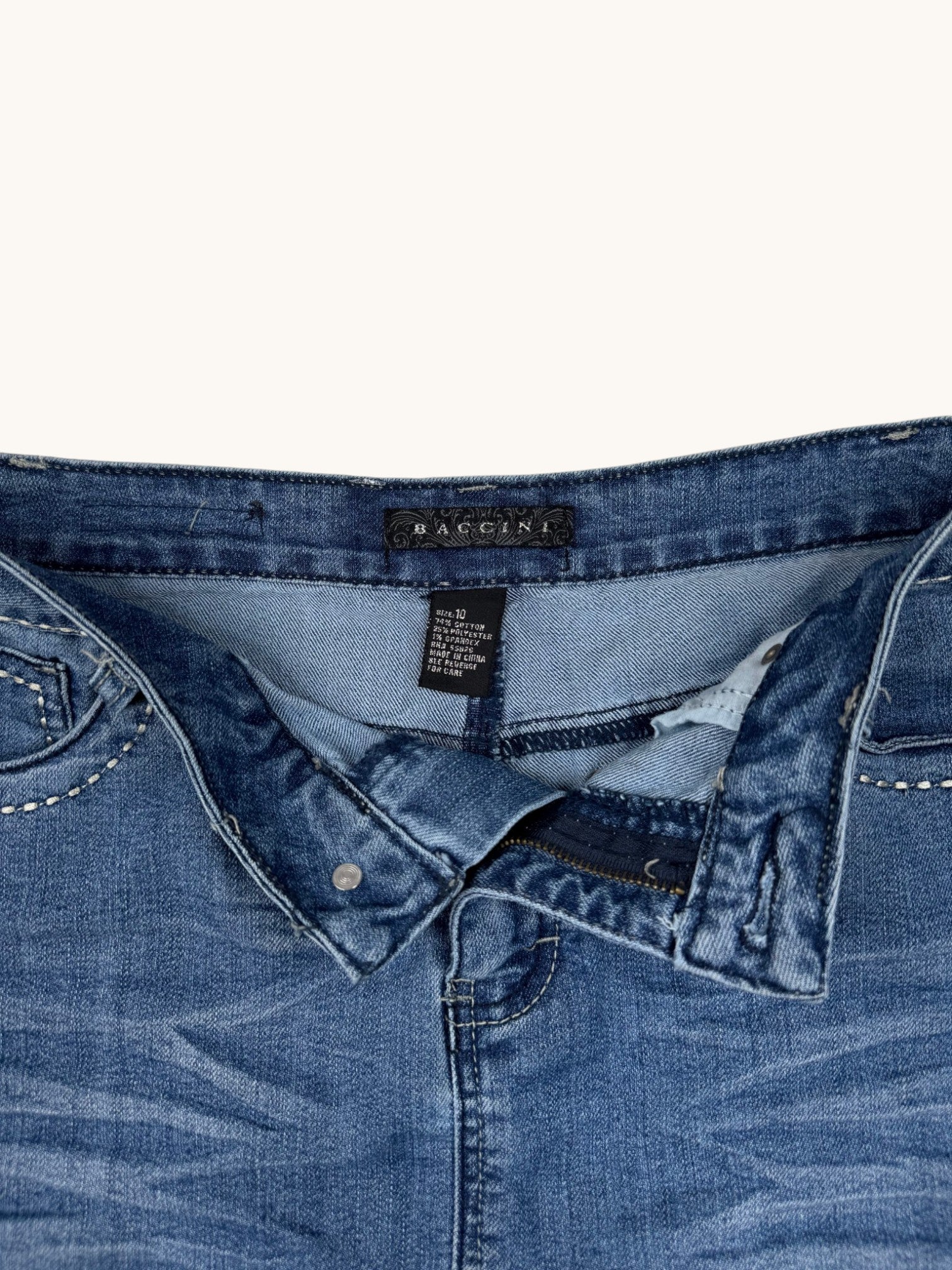 90s Baccini Blue Denim Skirt - 10