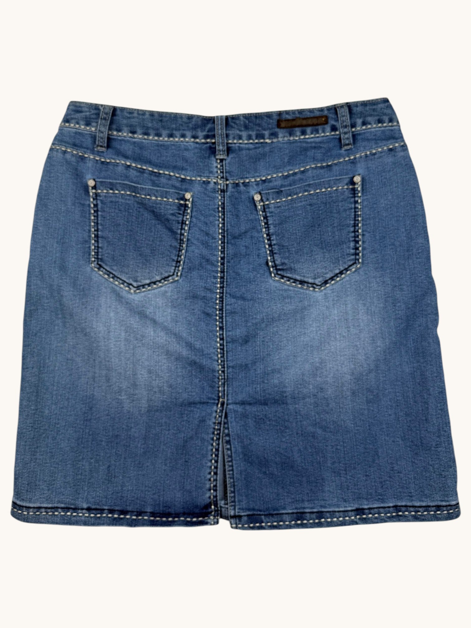 90s Baccini Blue Denim Skirt - 10