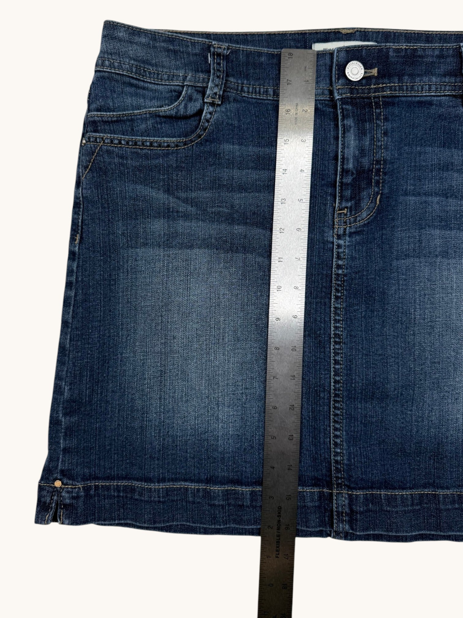 00s White House Black Market Denim Skirt - 8