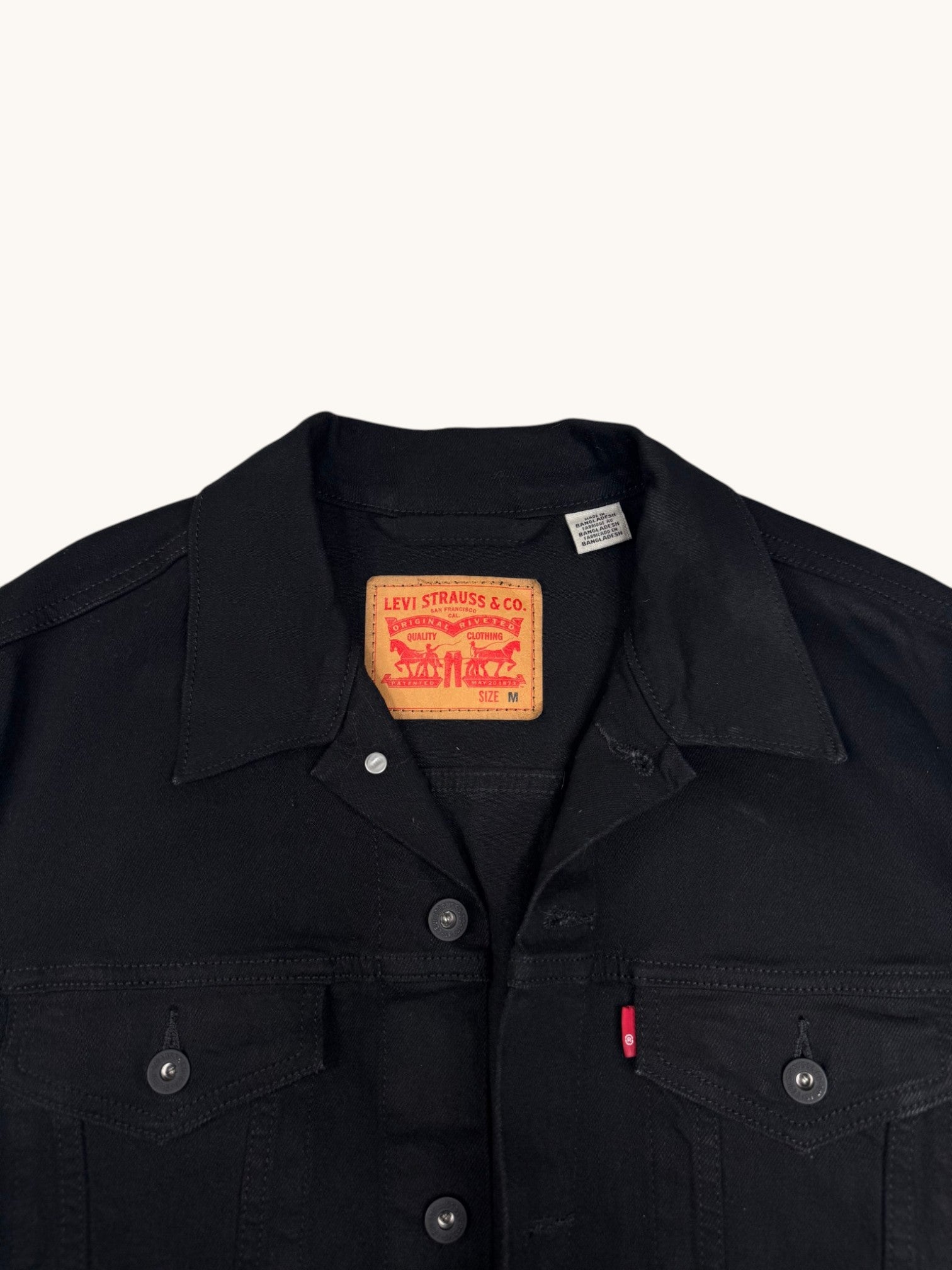 Levi's Black Denim Jacket - M