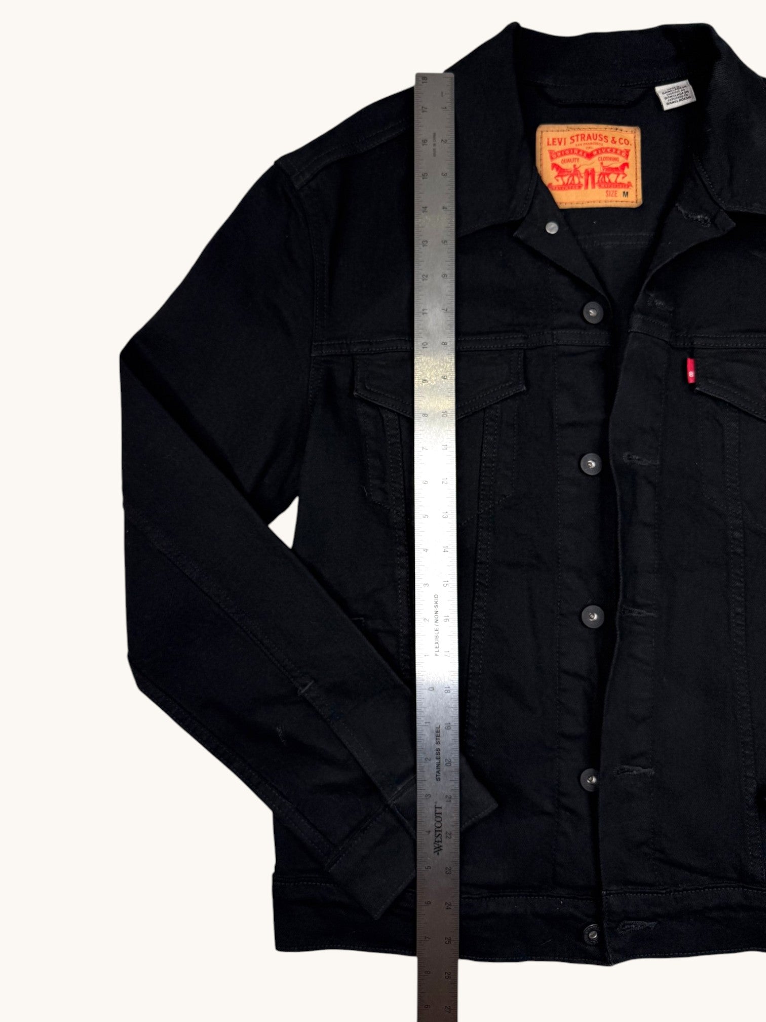 Levi's Black Denim Jacket - M
