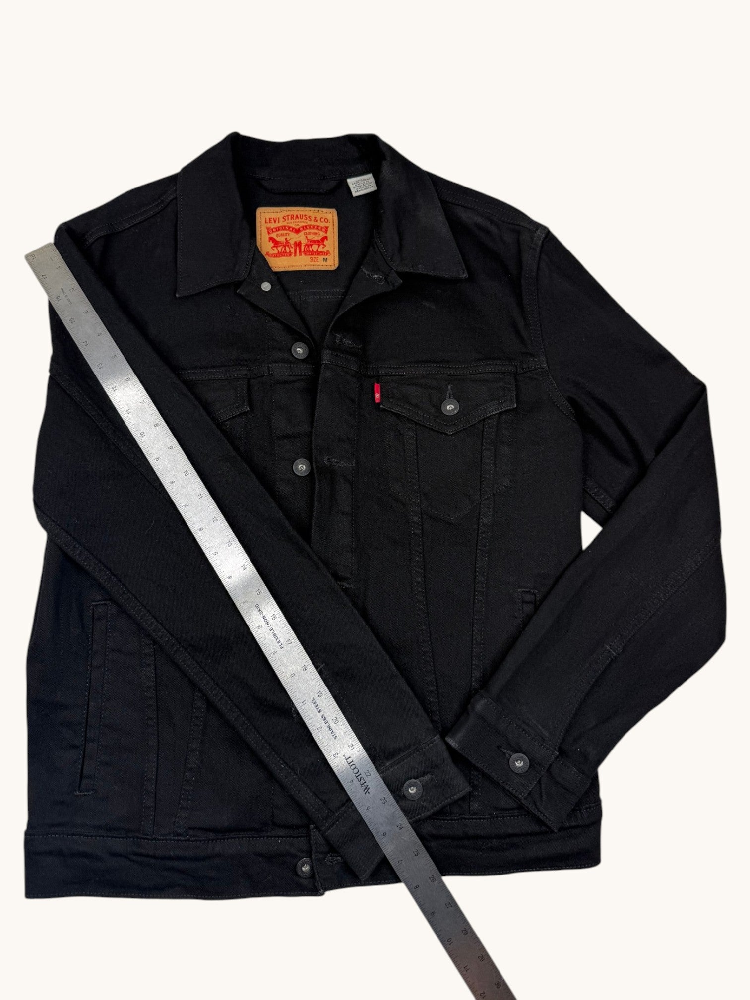 Levi's Black Denim Jacket - M