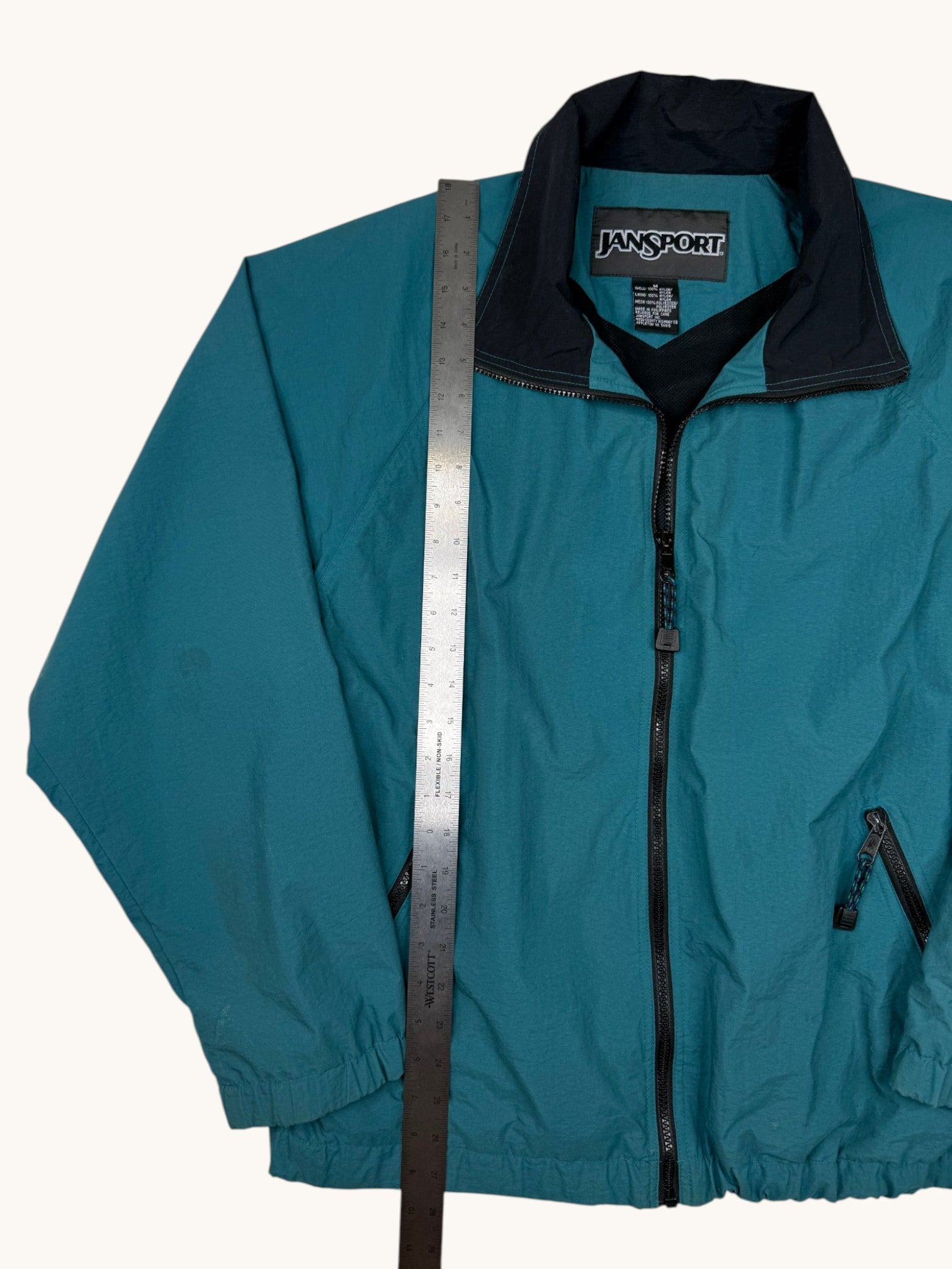 90s Jansport Green Windbreaker Jacket - M