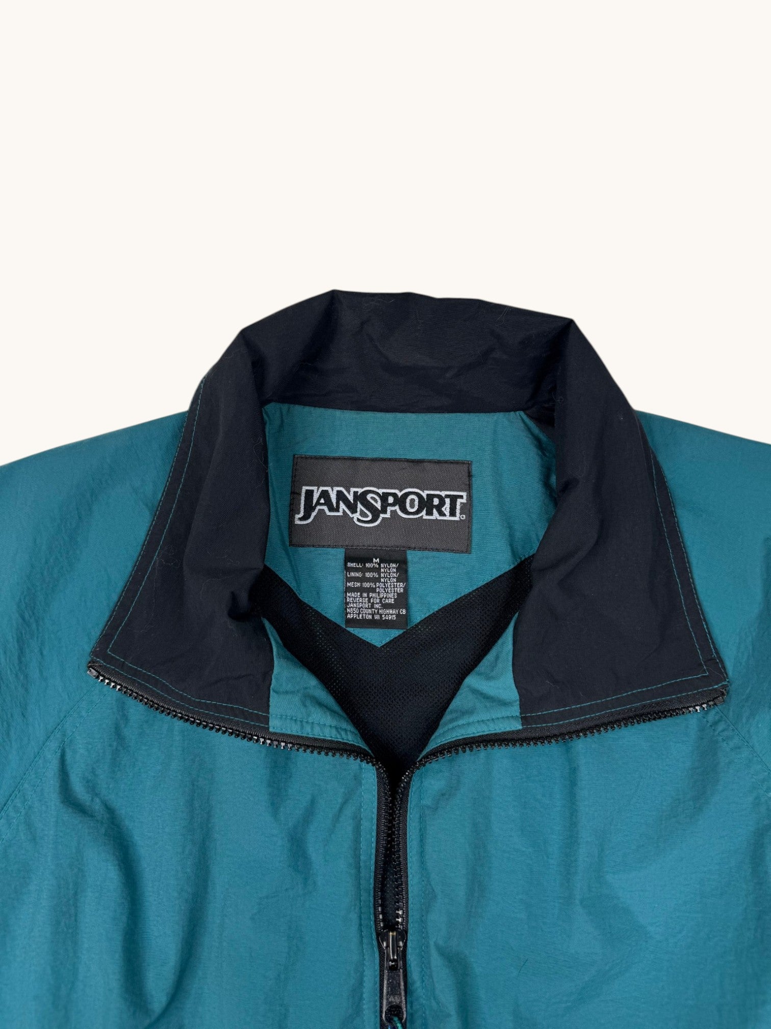 90s Jansport Green Windbreaker Jacket - M
