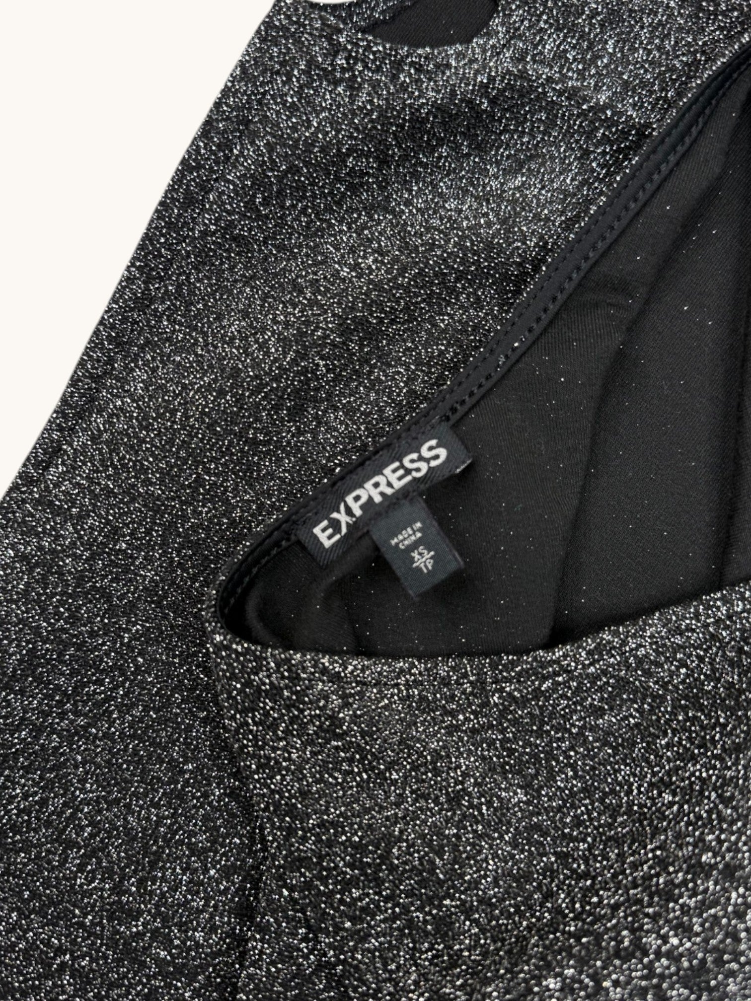 Express Black Sparkle Top - XS
