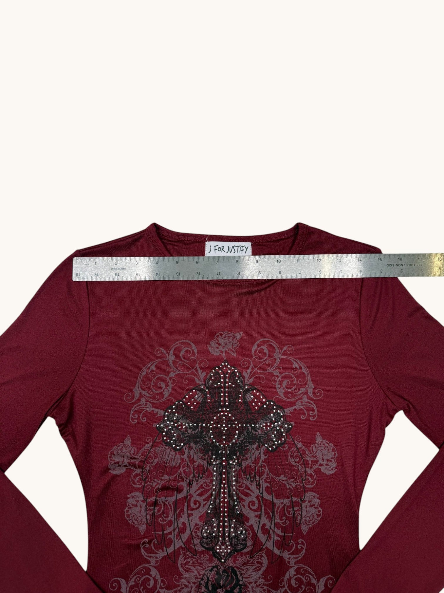 00s J For Justify Red Long Sleeve Top - L
