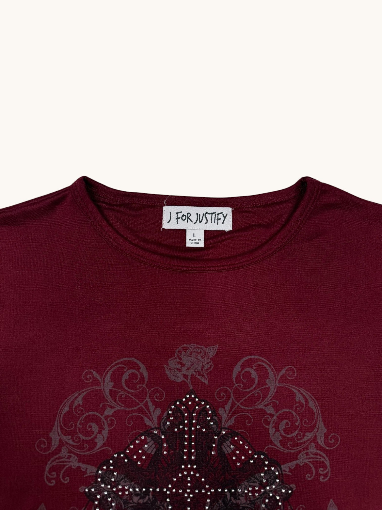 00s J For Justify Red Long Sleeve Top - L