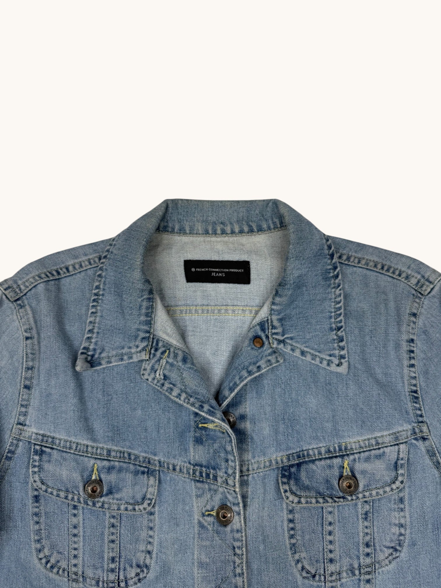 90s French Connection Blue Denim Jacket - L