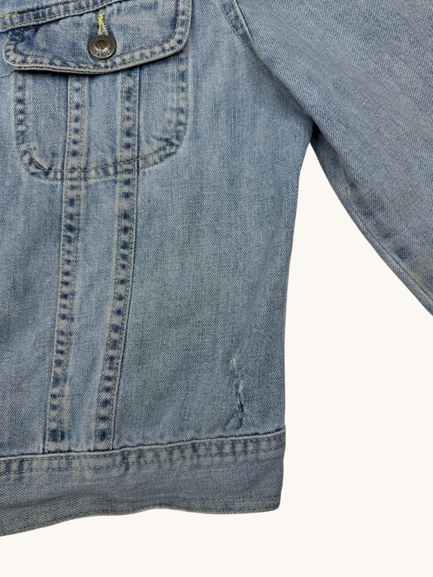 90s French Connection Blue Denim Jacket - L
