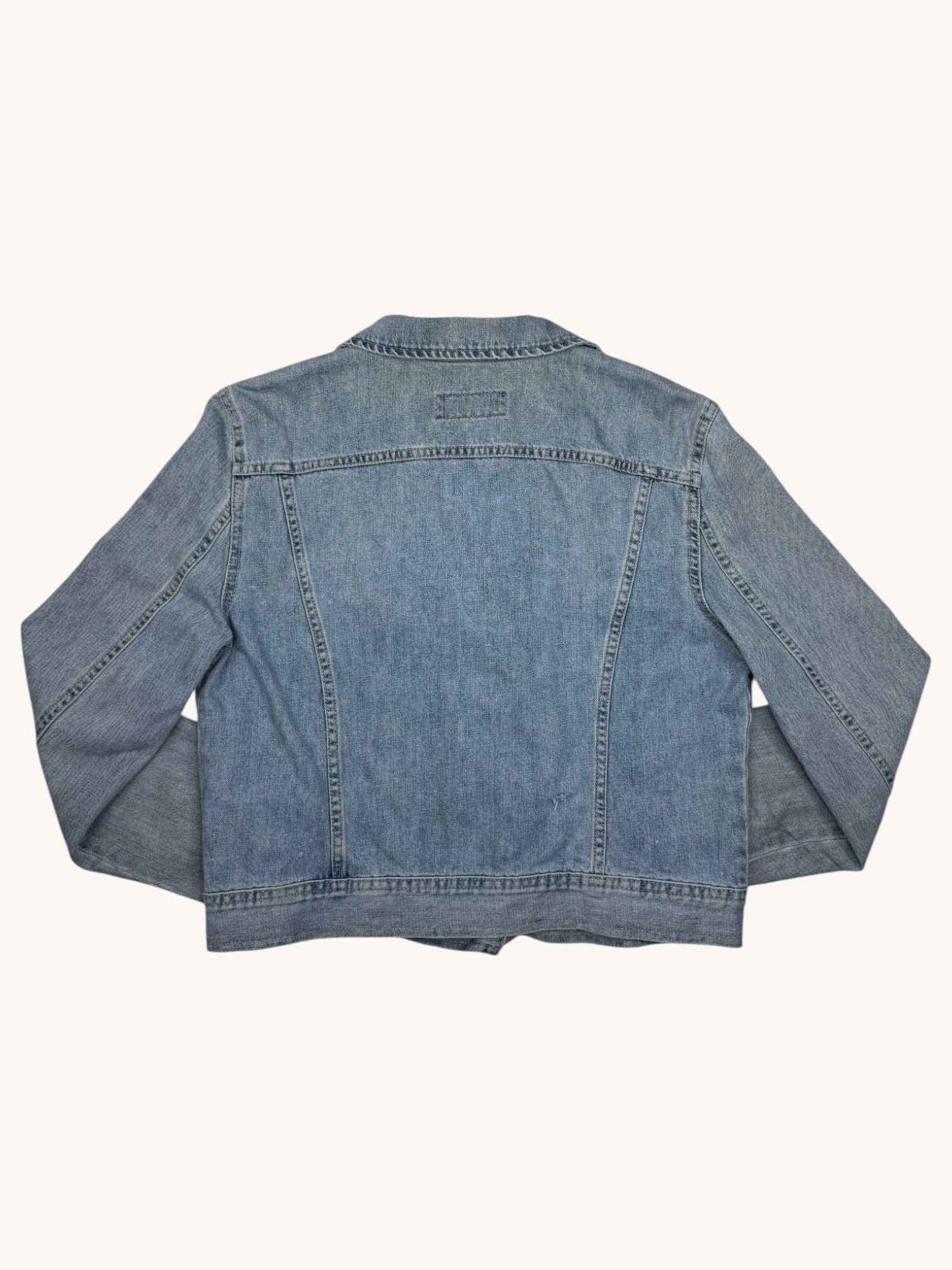 90s French Connection Blue Denim Jacket - L