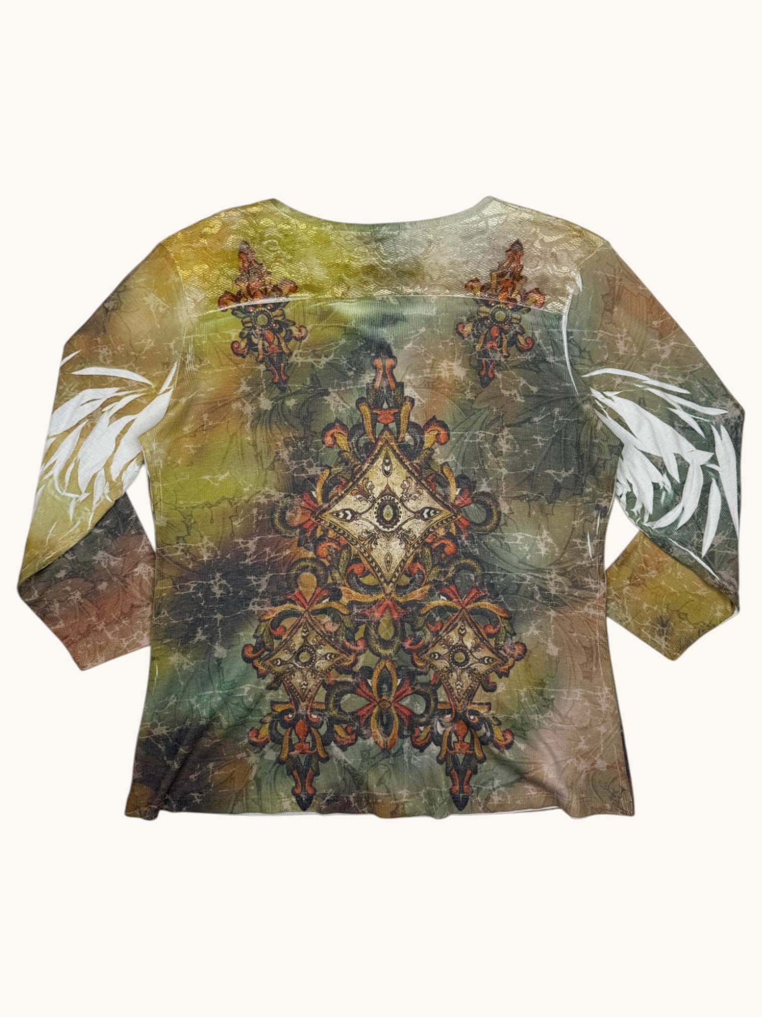 00s Reba Multicolor Long Sleeve Top - XL