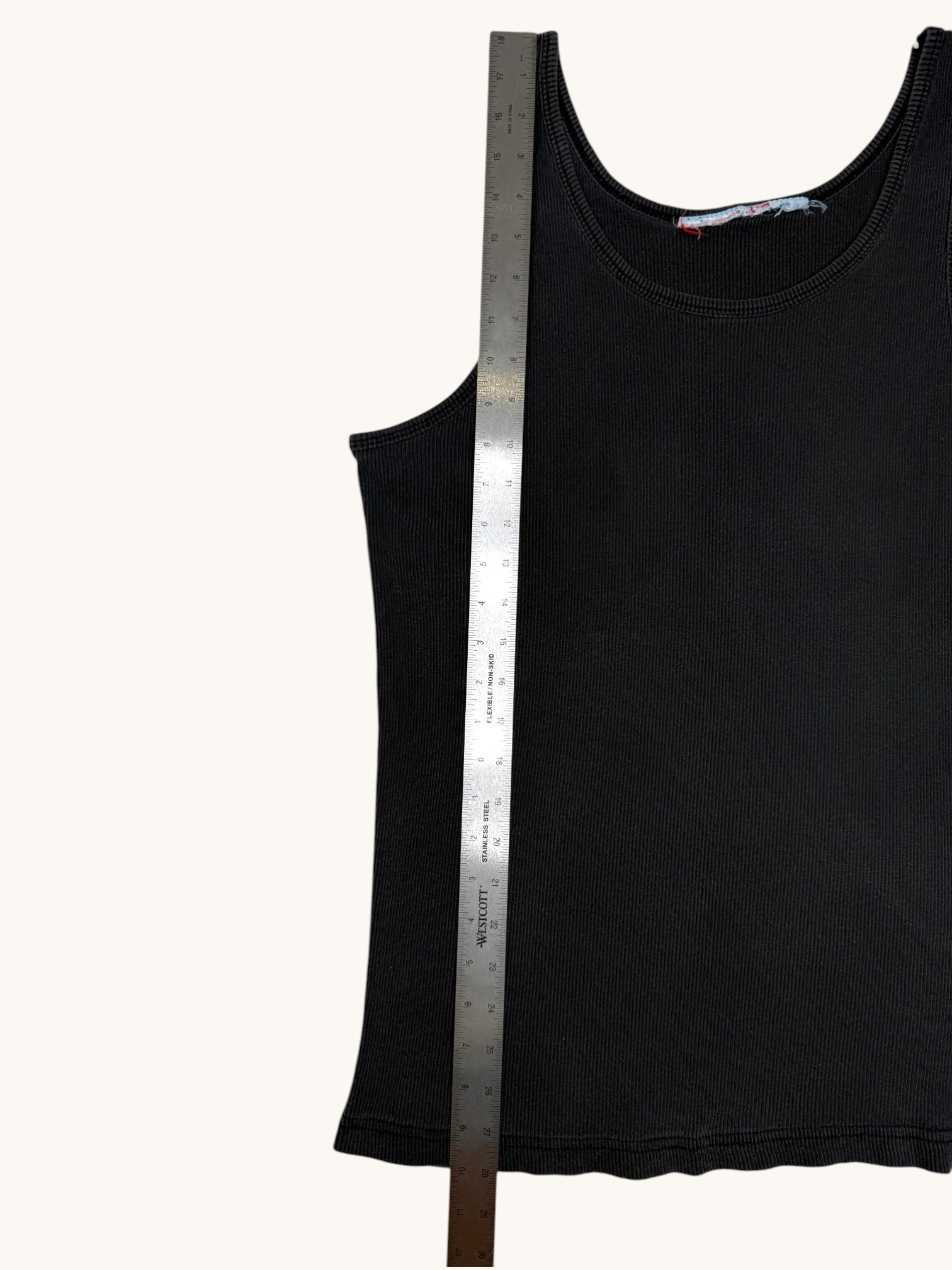 90s Black Ribbed Tank