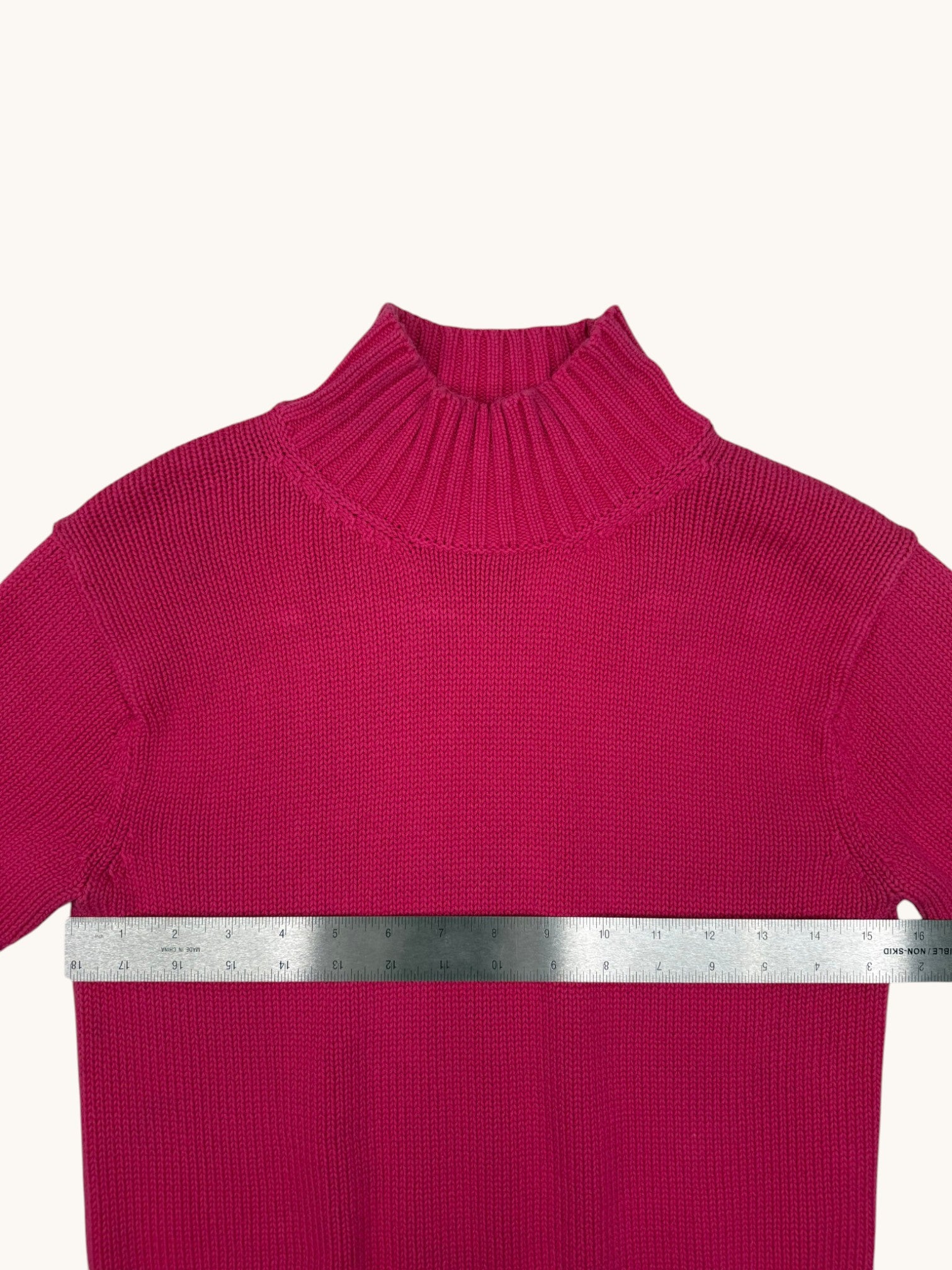 90s Billblass Jeans Pink Turtleneck Sweater - S