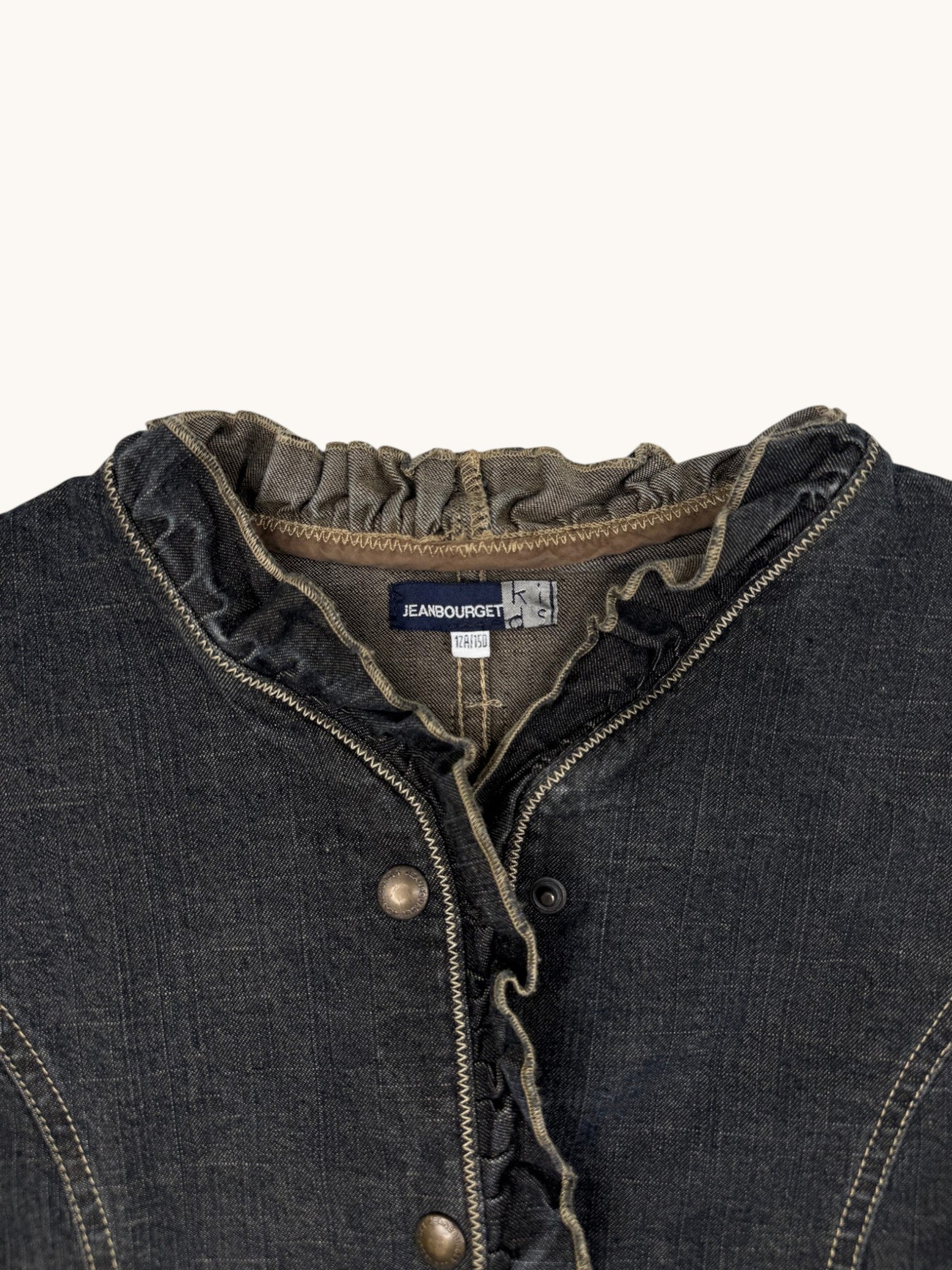 90s Jean Bourget Black Denim Jacket