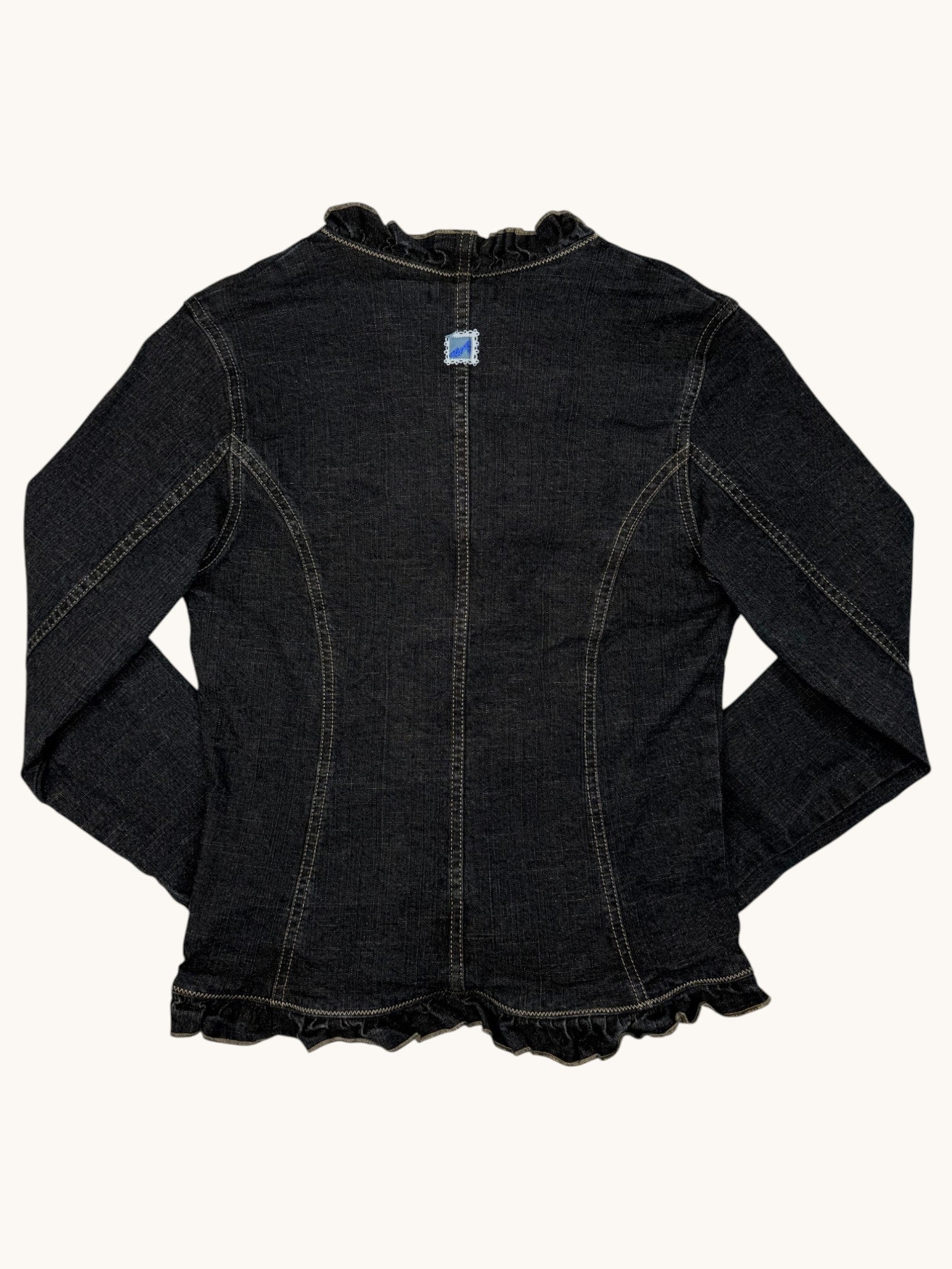 90s Jean Bourget Black Denim Jacket