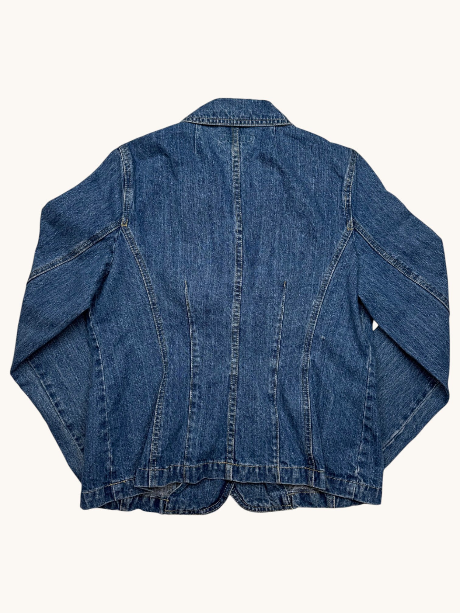 90s Crazy Horse Blue Denim Jacket - L