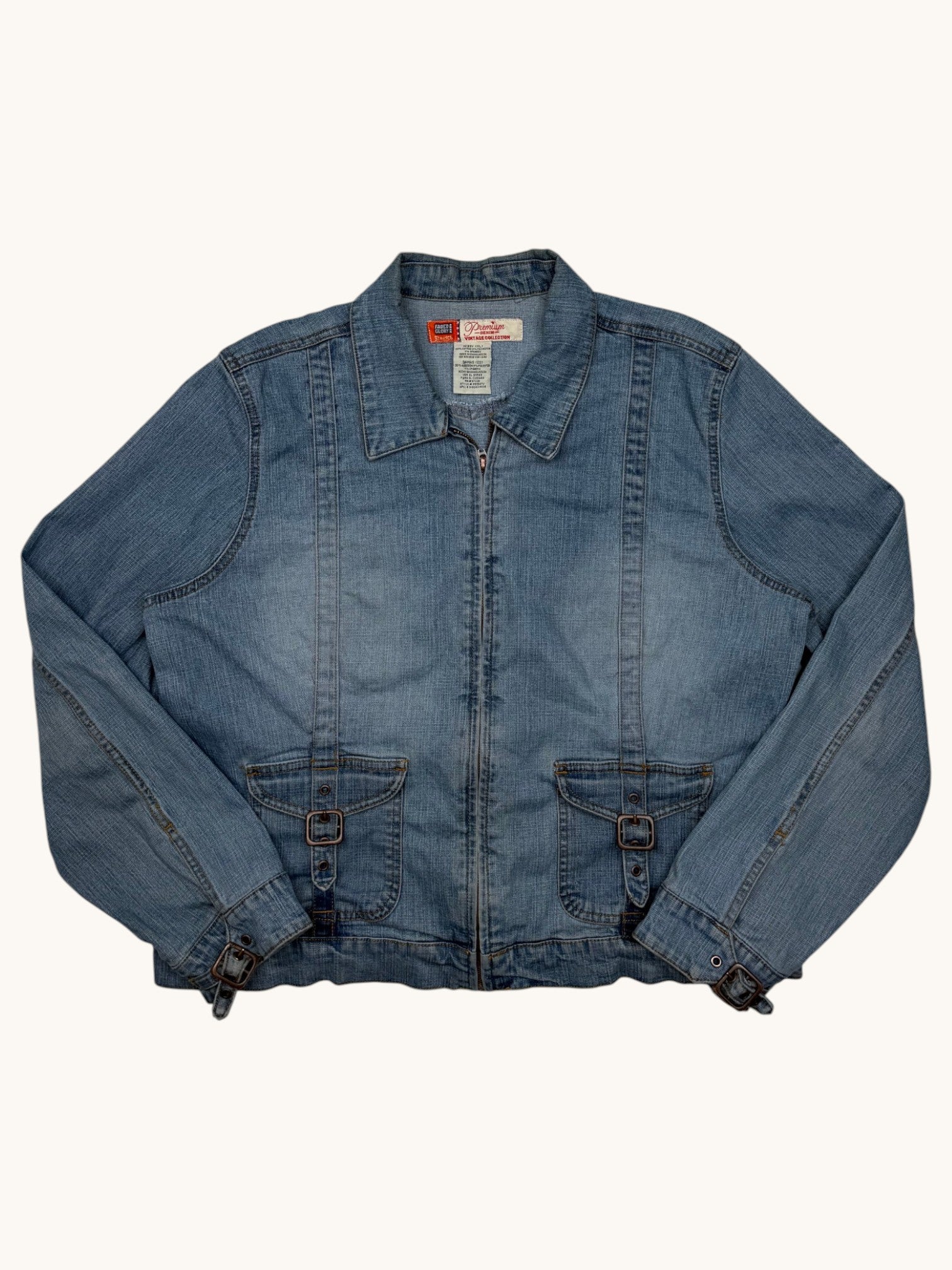 90s Faded Glory Blue Denim Jacket - XL