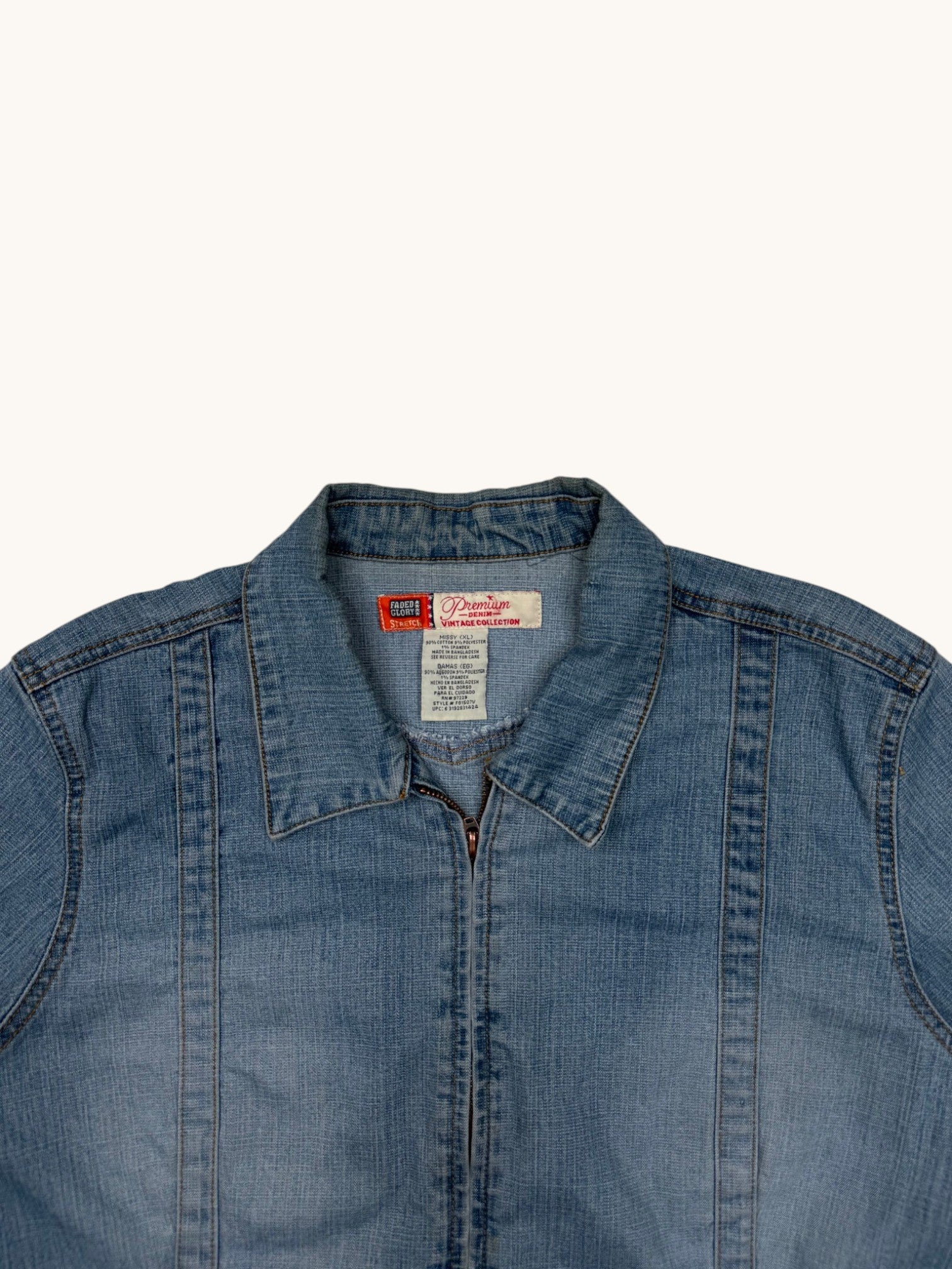90s Faded Glory Blue Denim Jacket - XL