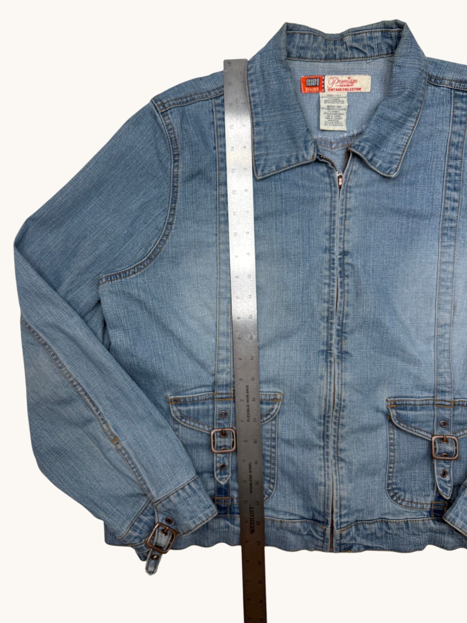 90s Faded Glory Blue Denim Jacket - XL