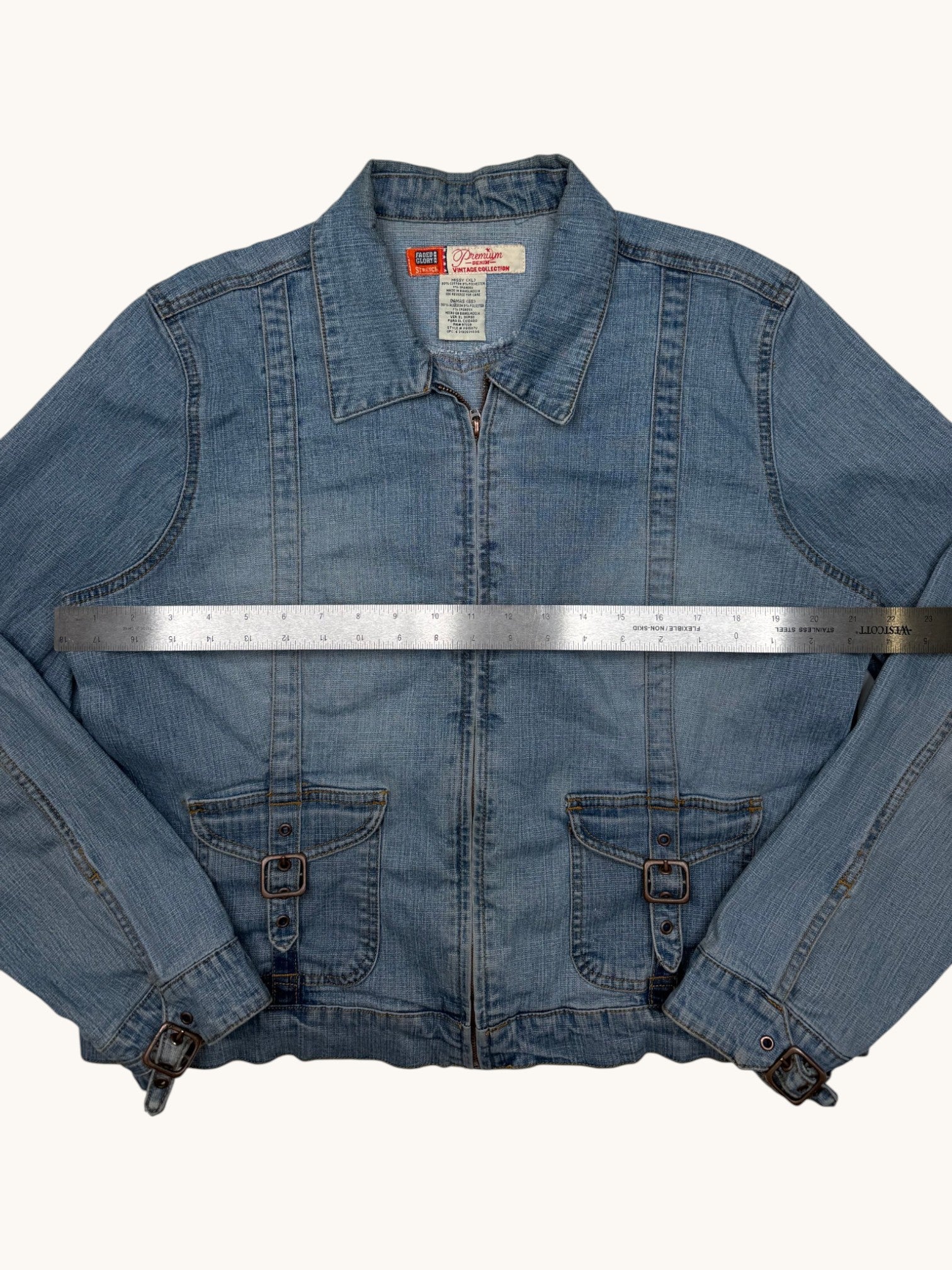 90s Faded Glory Blue Denim Jacket - XL