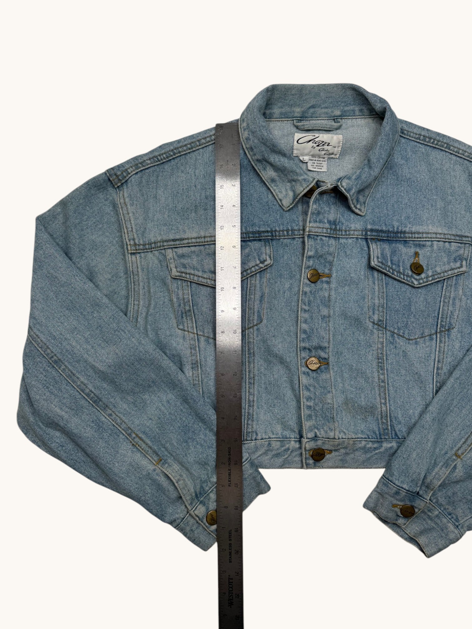 90s Chazzz by Charles Ghailian Blue Denim Jacket - L