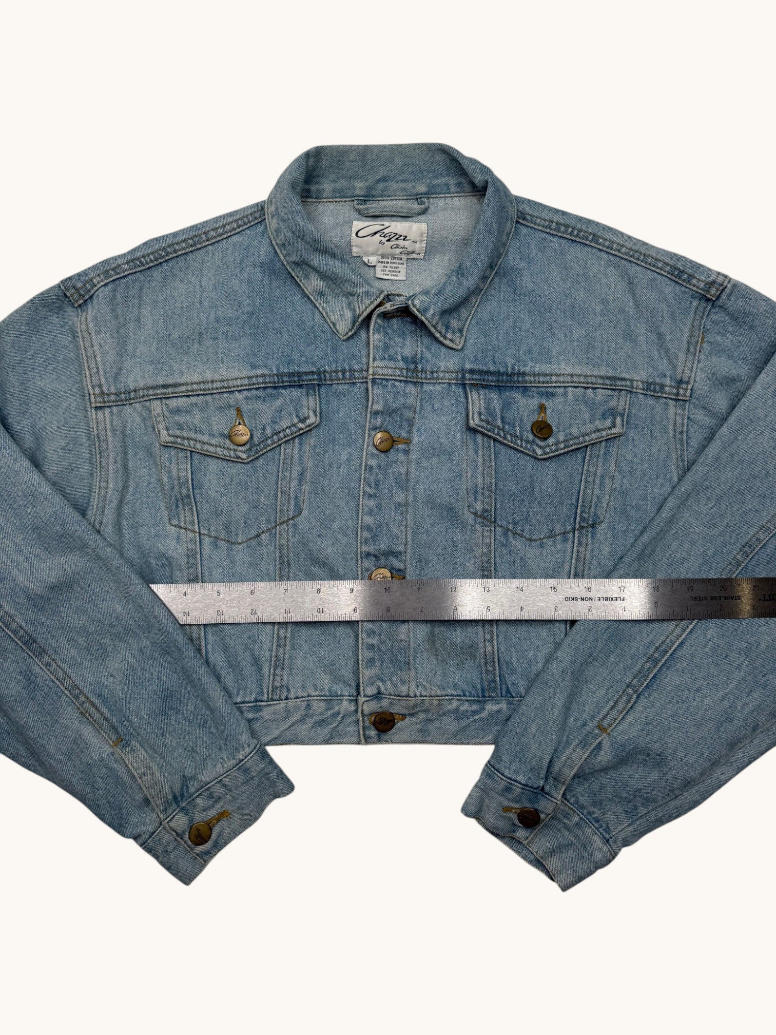 90s Chazzz by Charles Ghailian Blue Denim Jacket - L