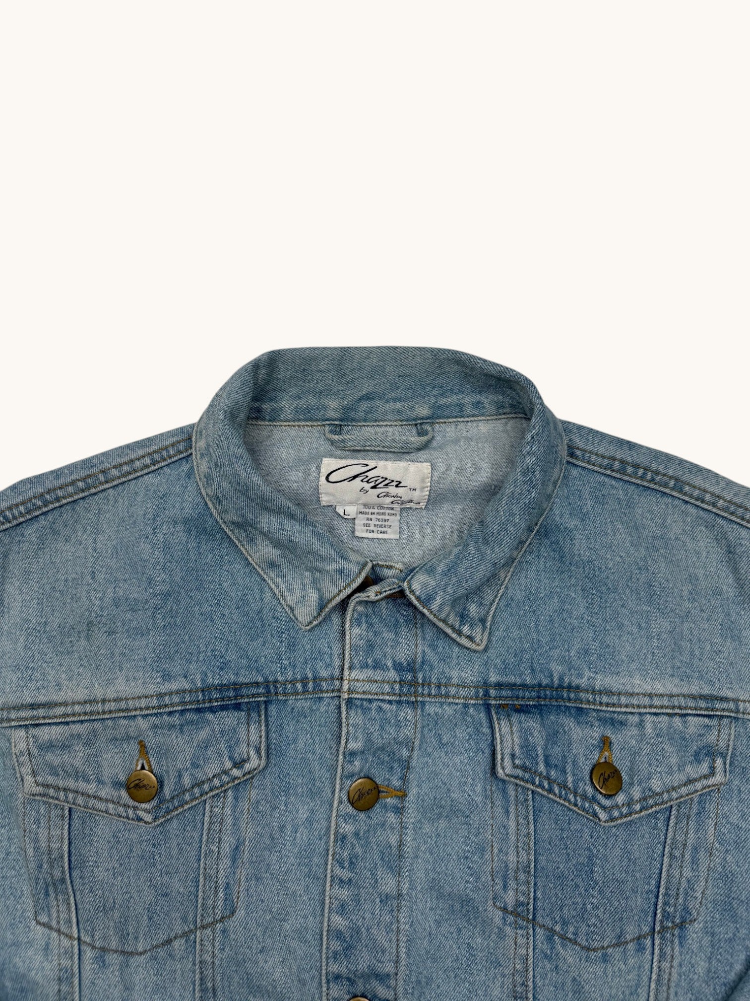 90s Chazzz by Charles Ghailian Blue Denim Jacket - L