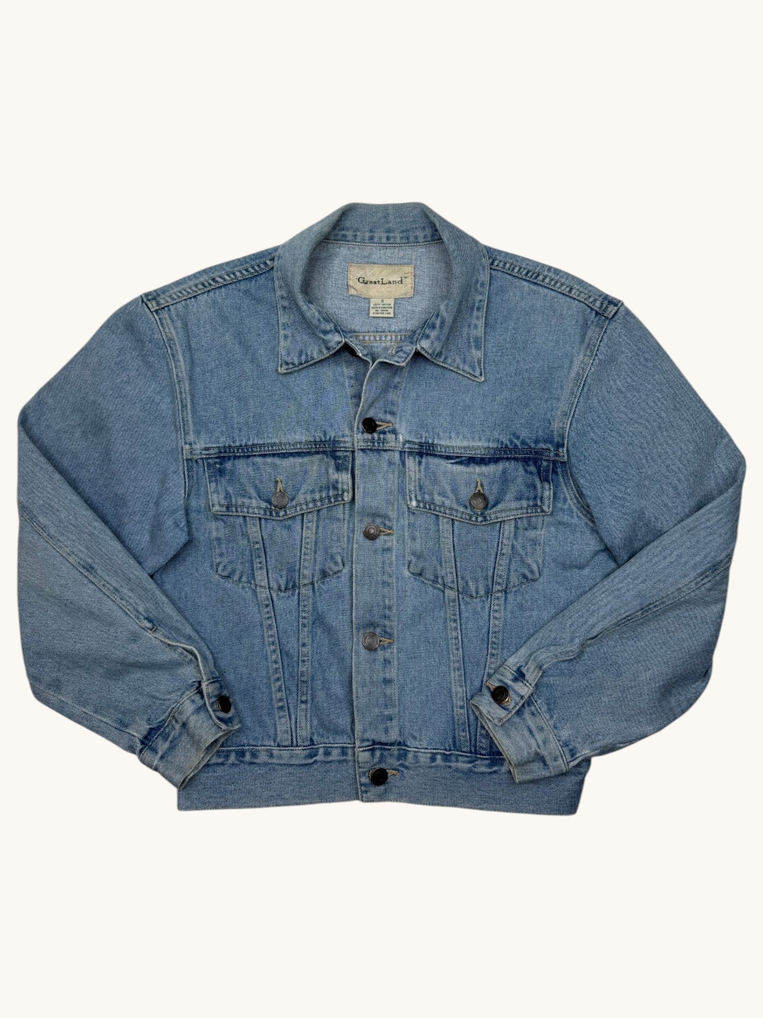 90s Great Land Blue Denim Jacket - S