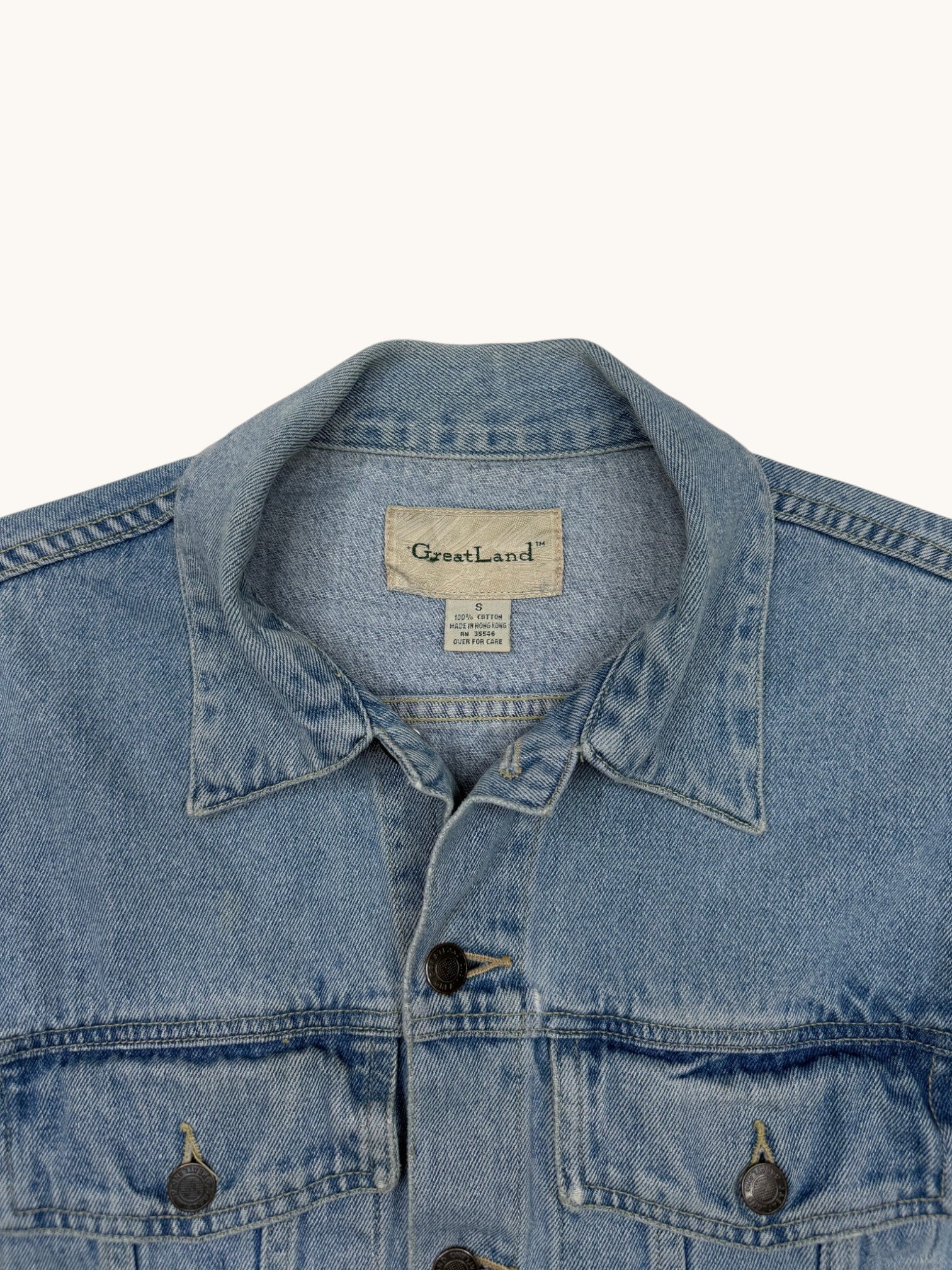 90s Great Land Blue Denim Jacket - S