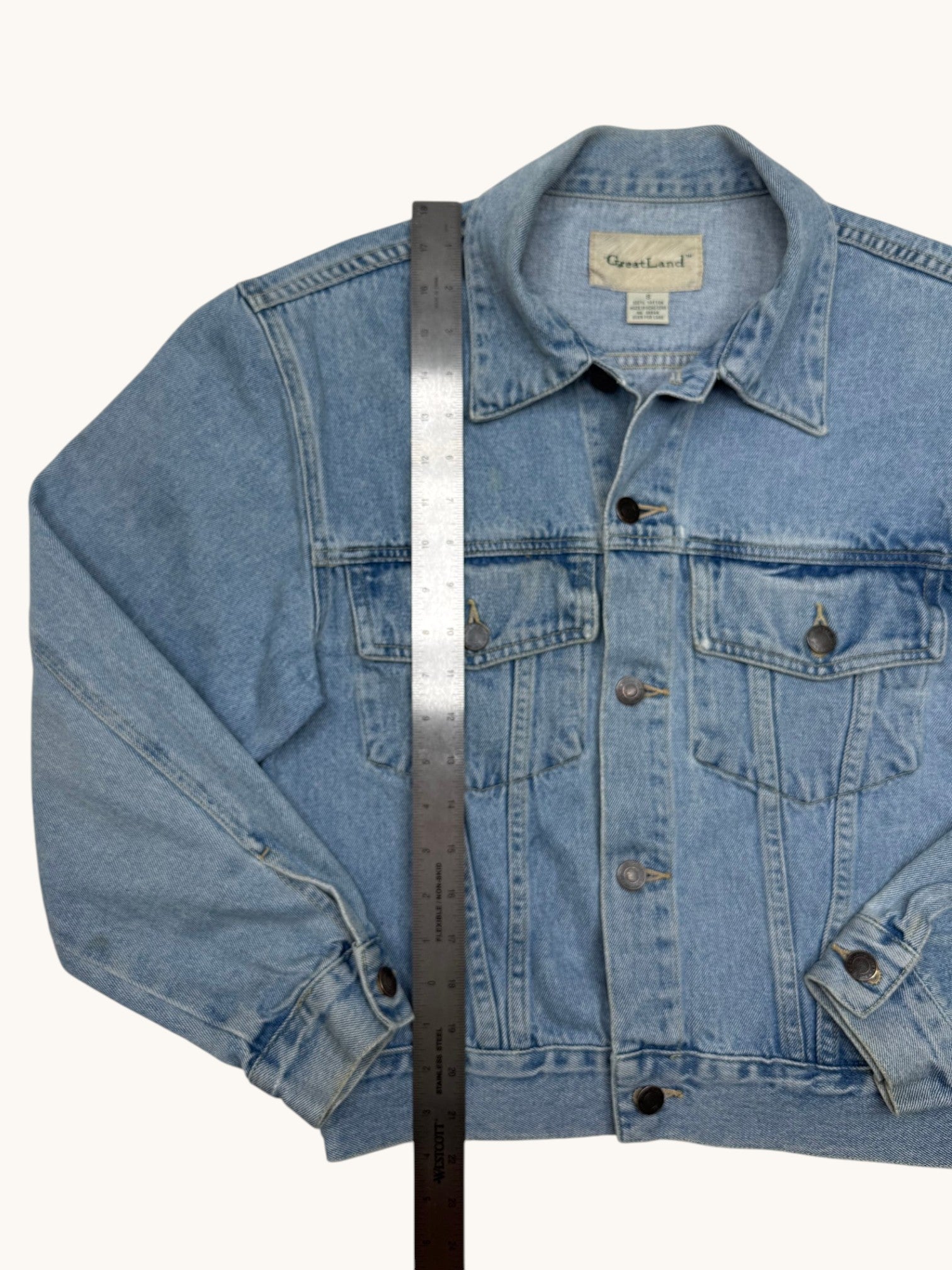 90s Great Land Blue Denim Jacket - S