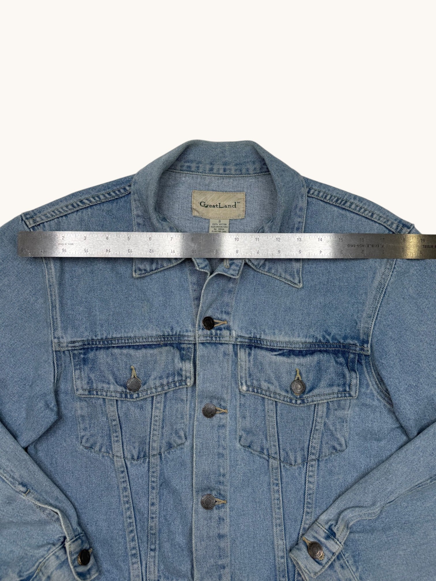 90s Great Land Blue Denim Jacket - S