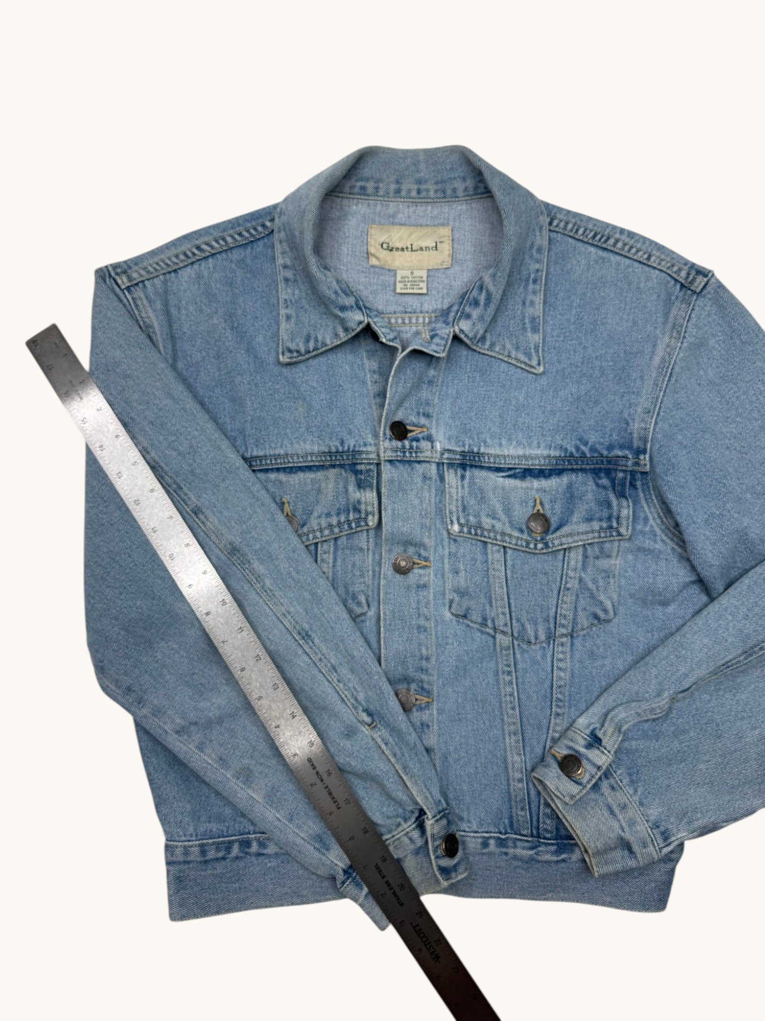 90s Great Land Blue Denim Jacket - S