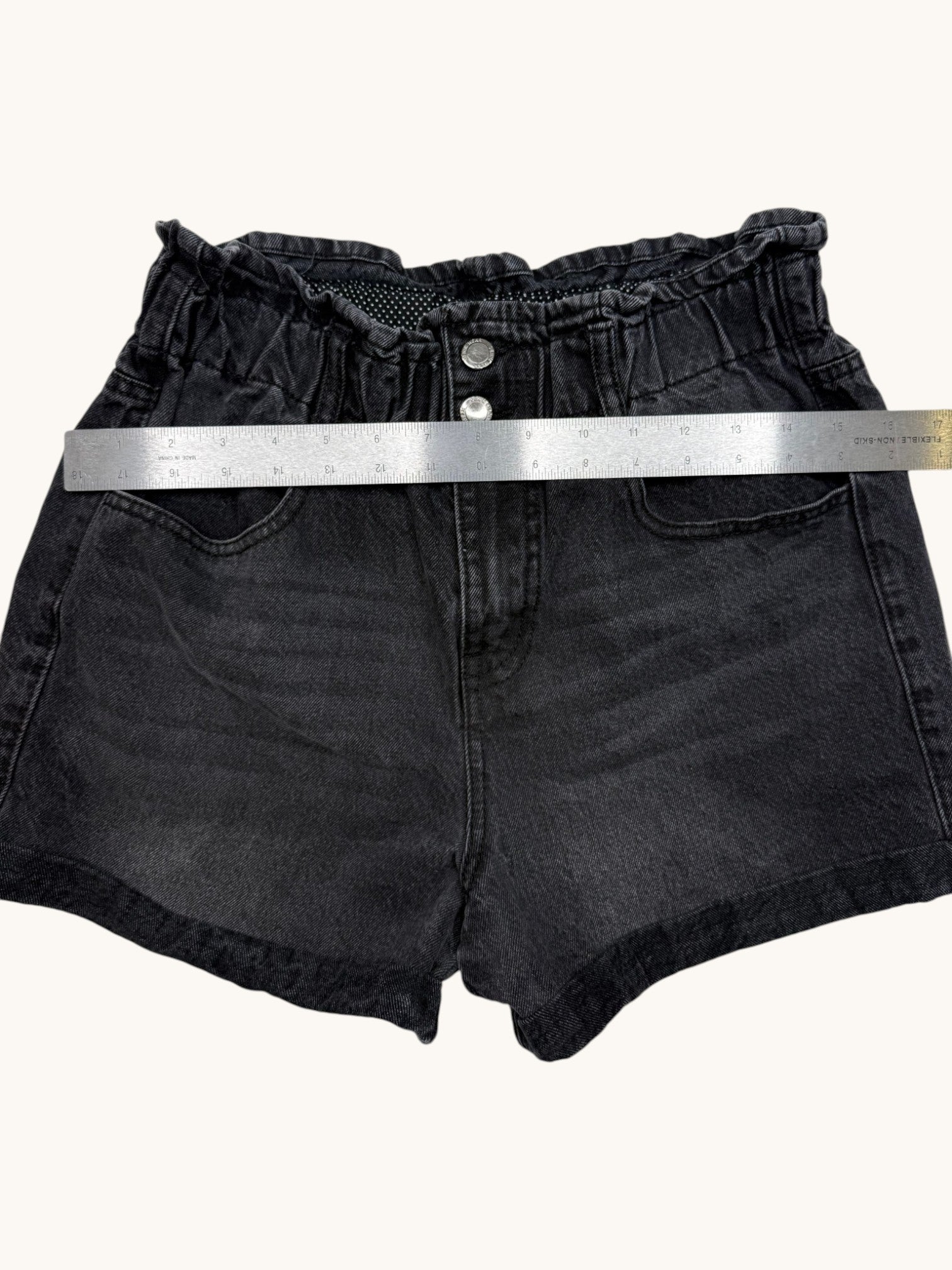 Elite Jeans Black Denim Shorts - M
