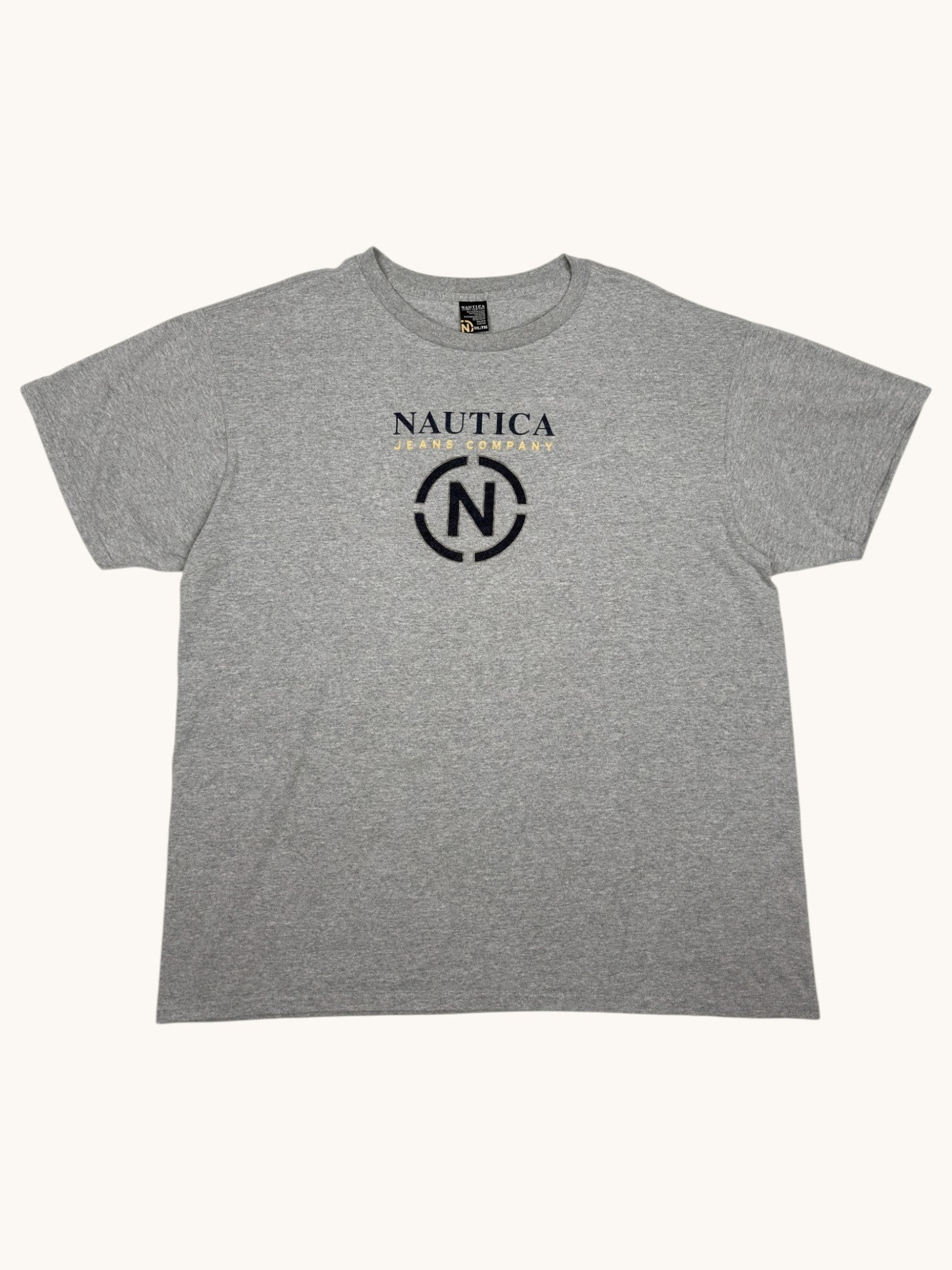 90s Nautica Gray Graphic Tee - 2XL