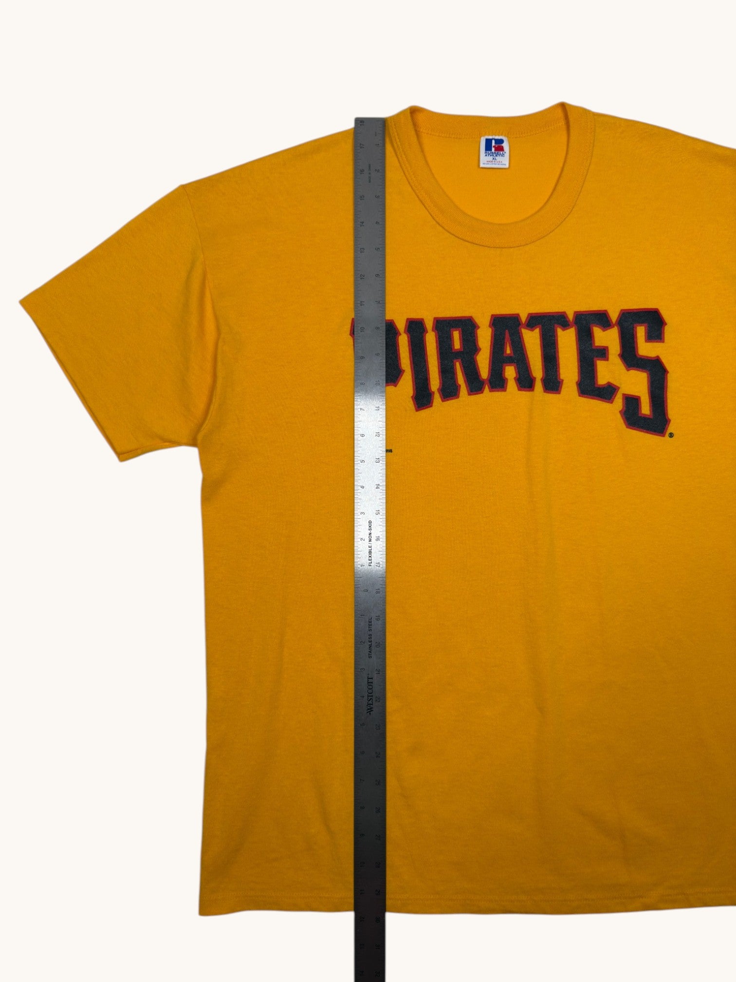 90s Russel Athletic Yellow Pirates Tee - XL