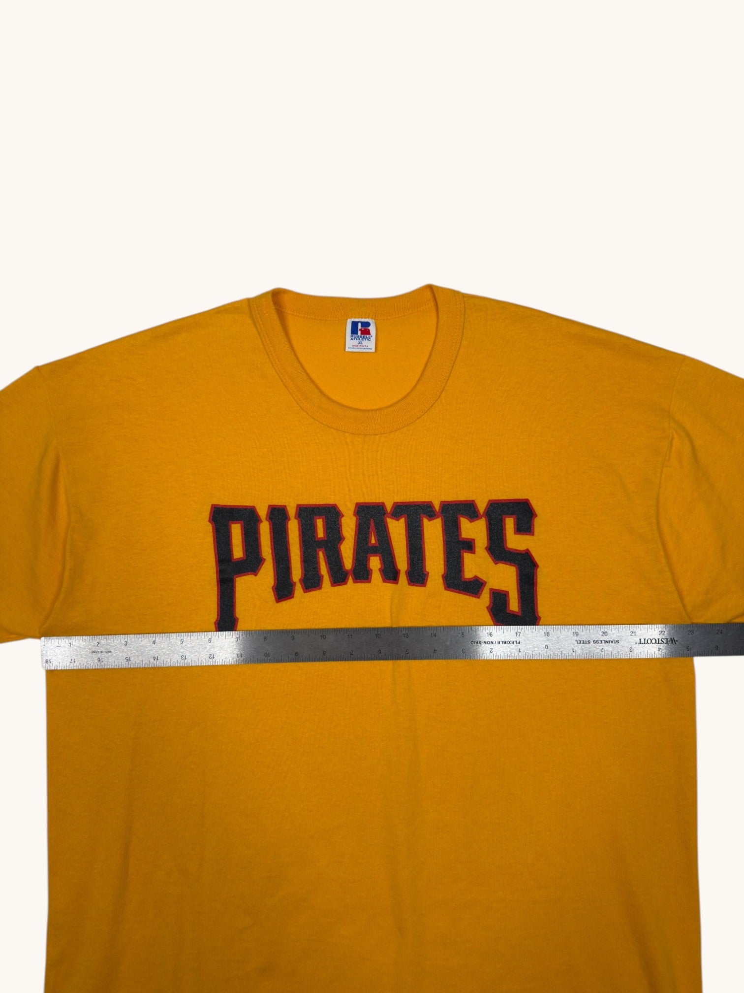 90s Russel Athletic Yellow Pirates Tee - XL